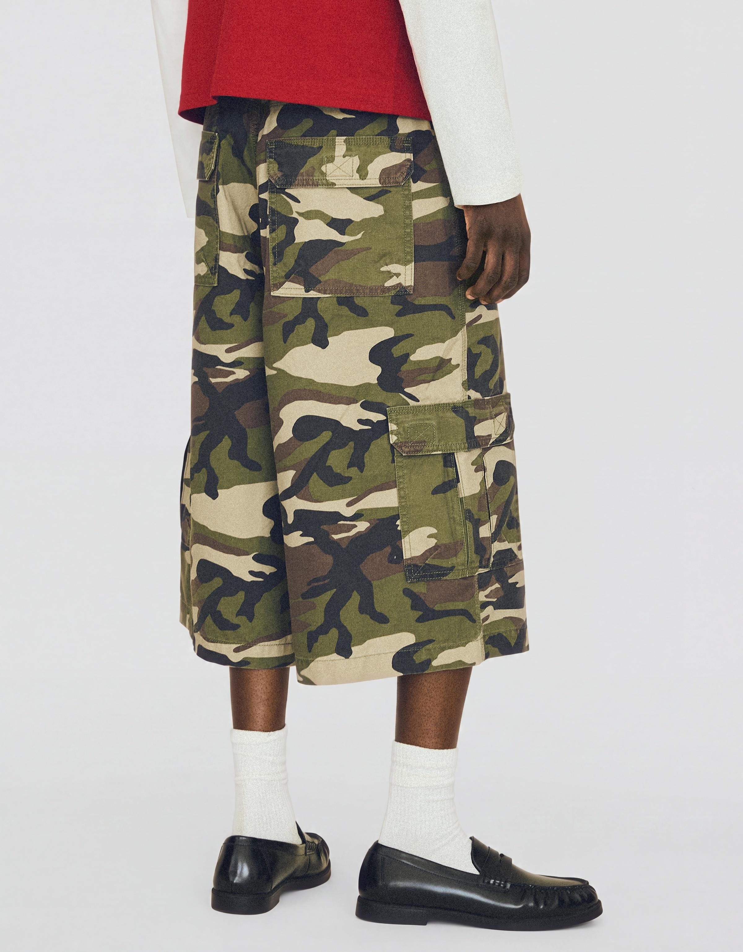 Barrel-leg jorts — Khaki