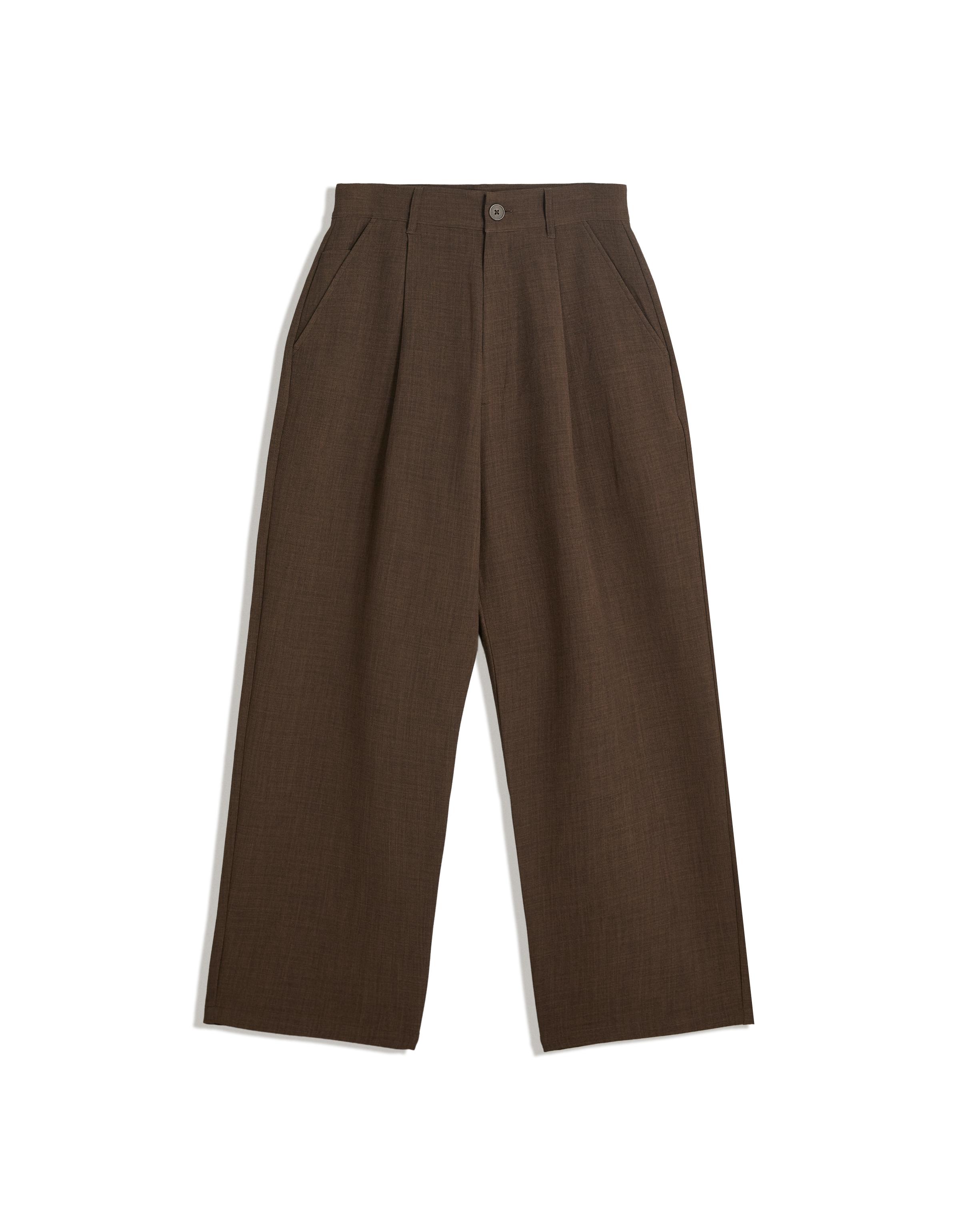 Super baggy tailored trousers — Brown
