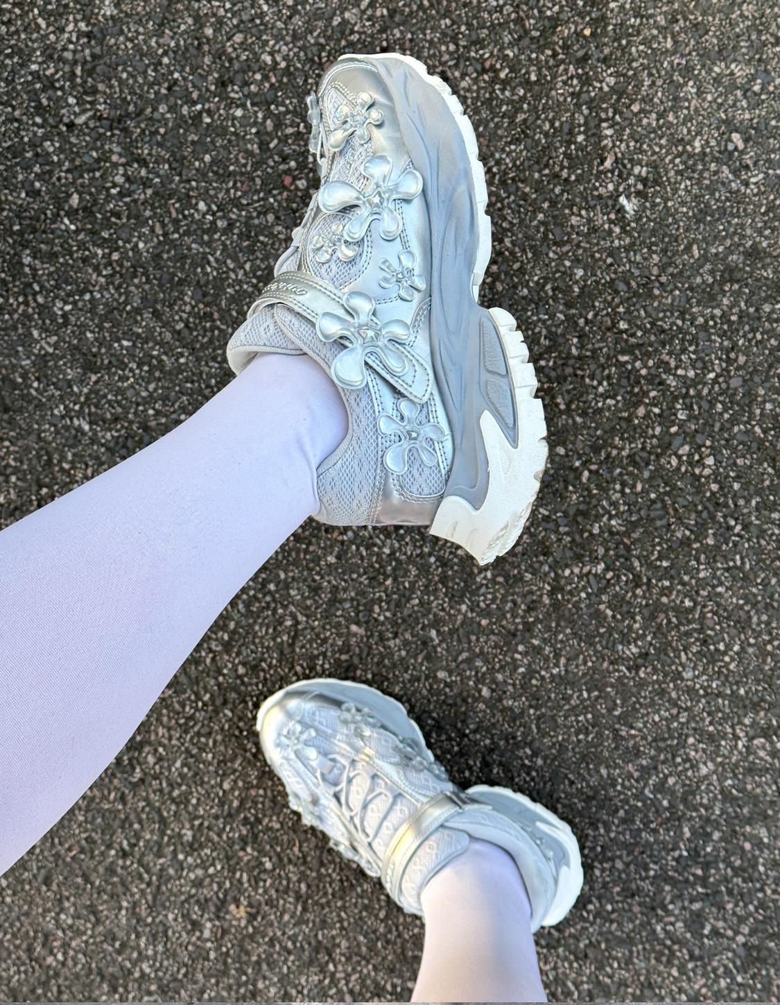 Floral sneakers out of core