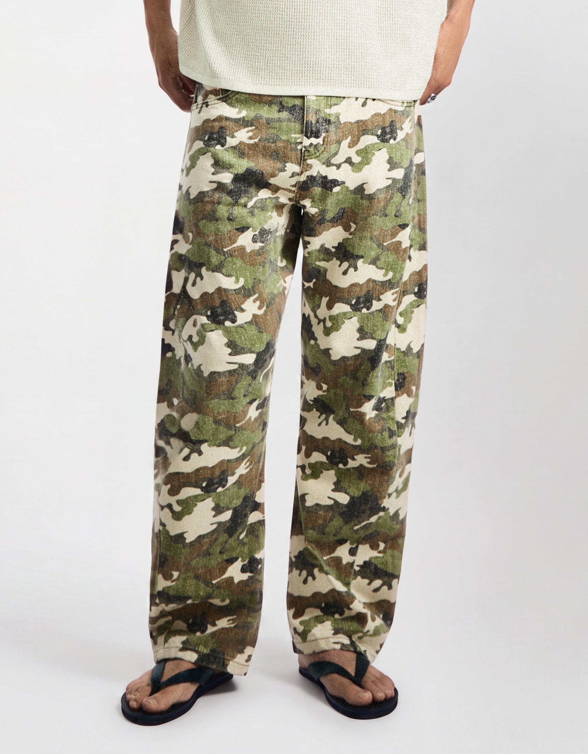 Twisted print jeans — Green