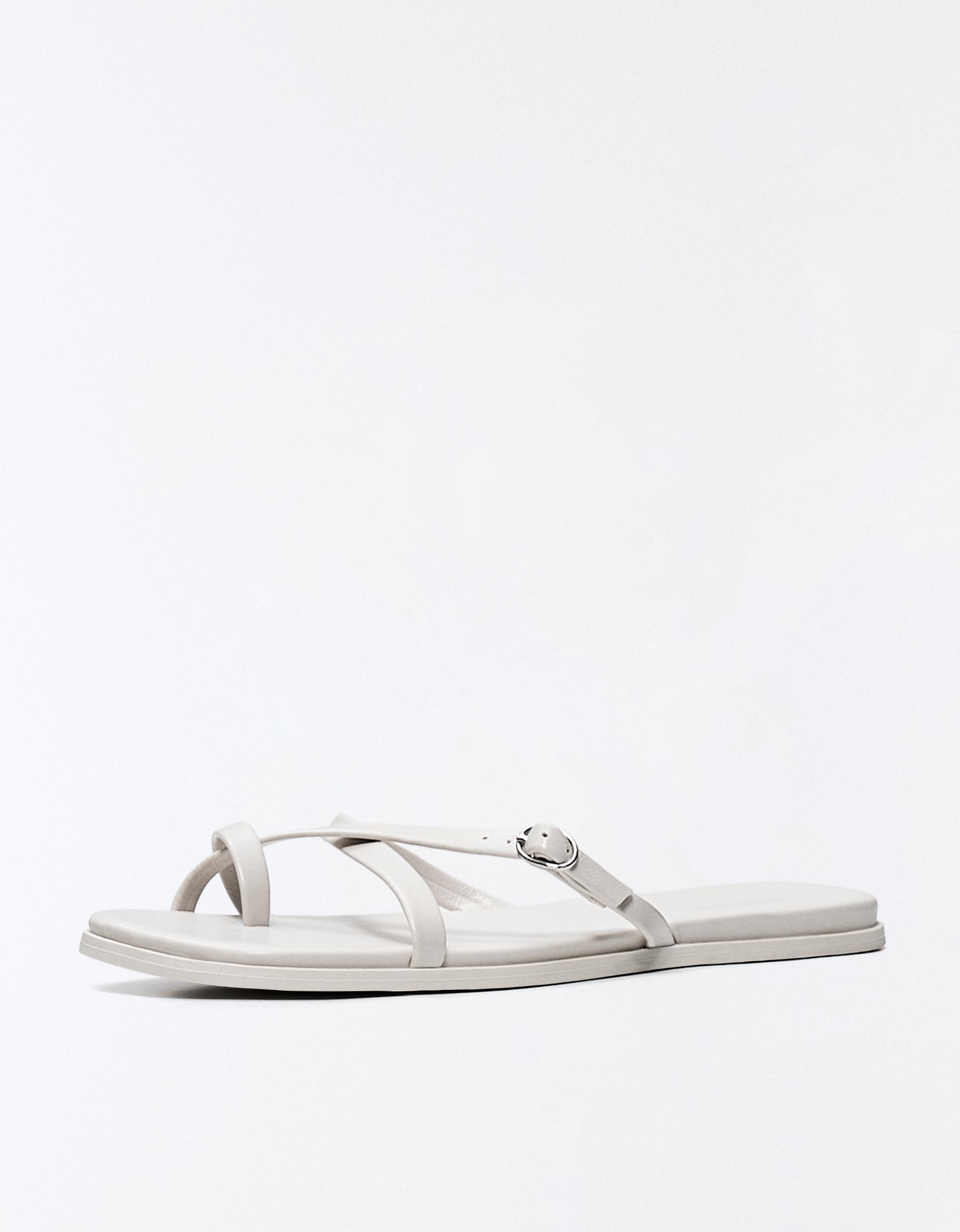 Multi-strap flat slider sandals
