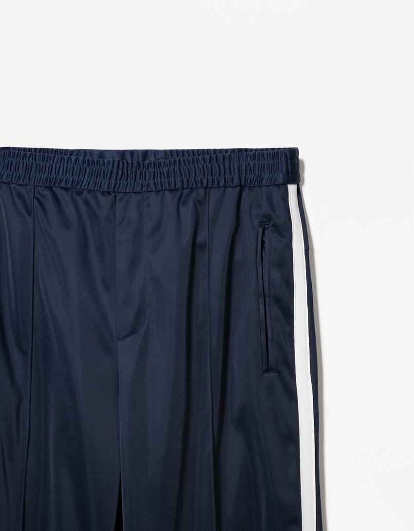 Pantalon straight-Marine-1