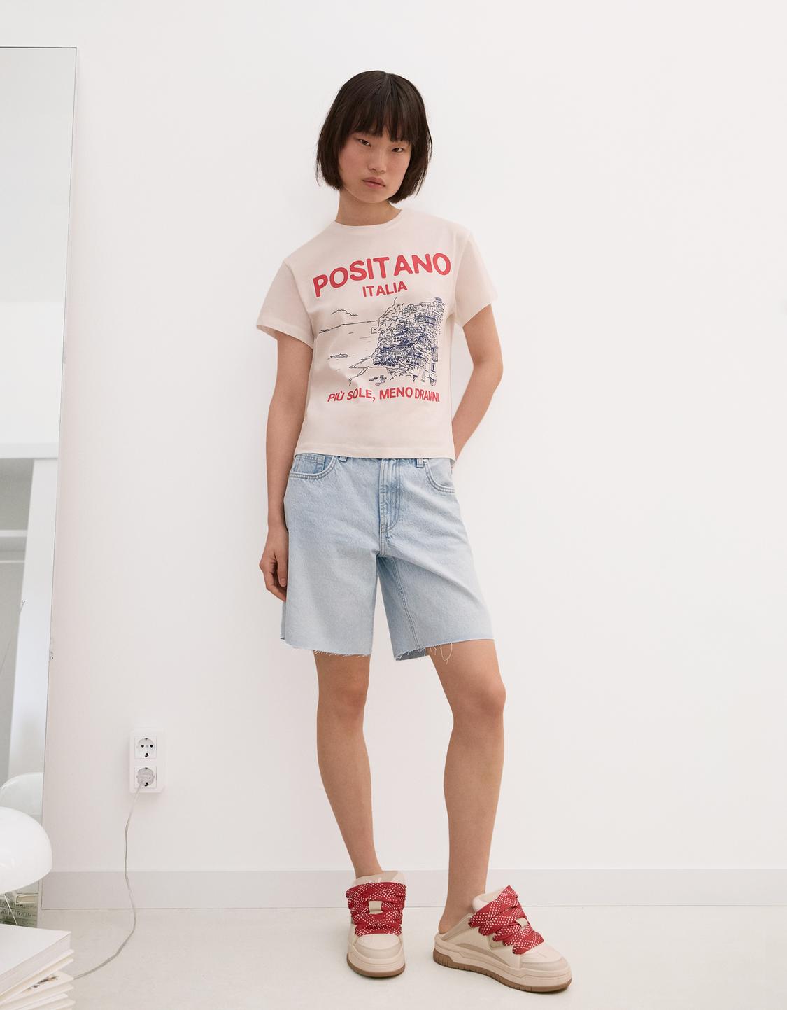 Denim Bermuda shorts