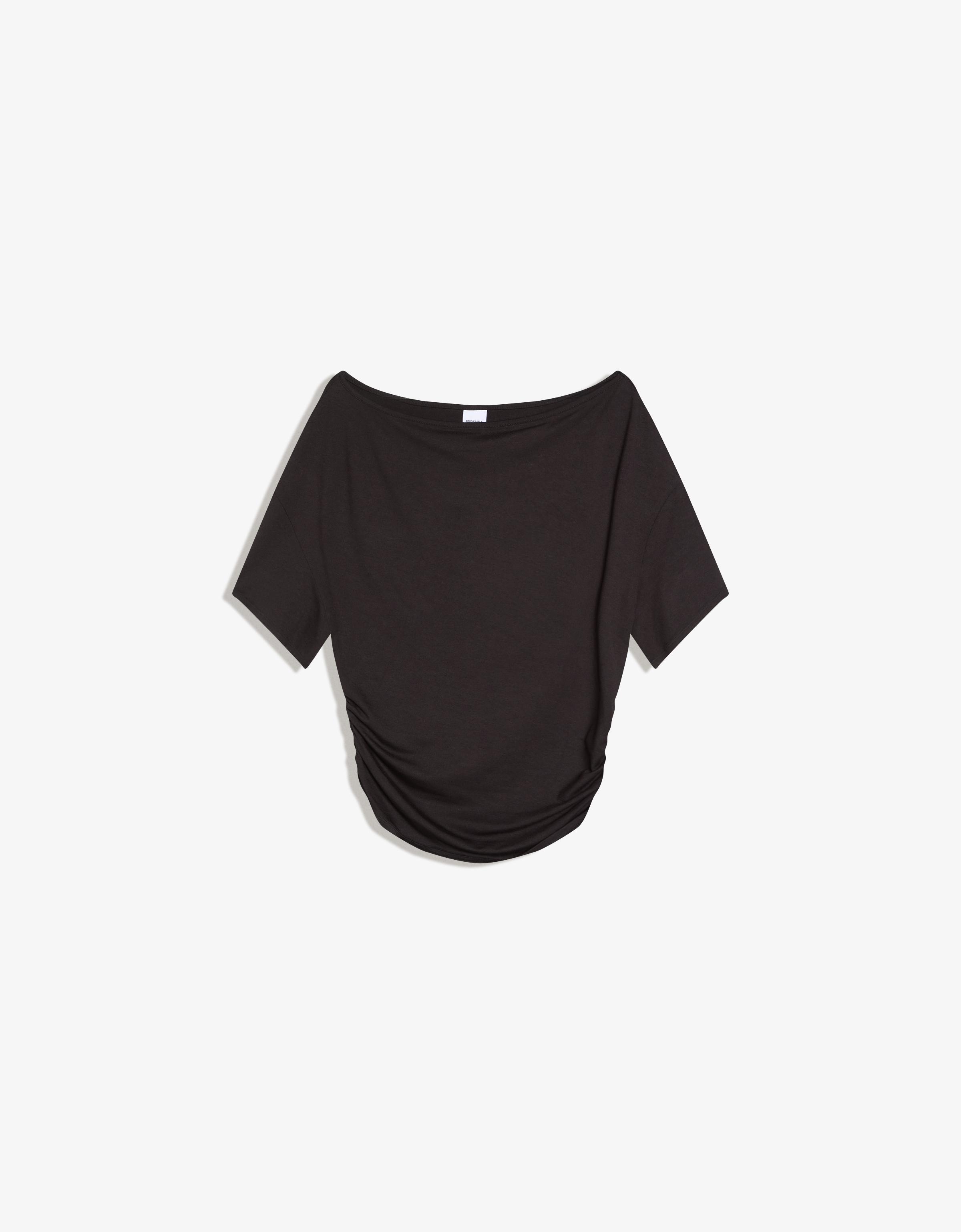 Bershka Asimetrik kısa kollu tişört
