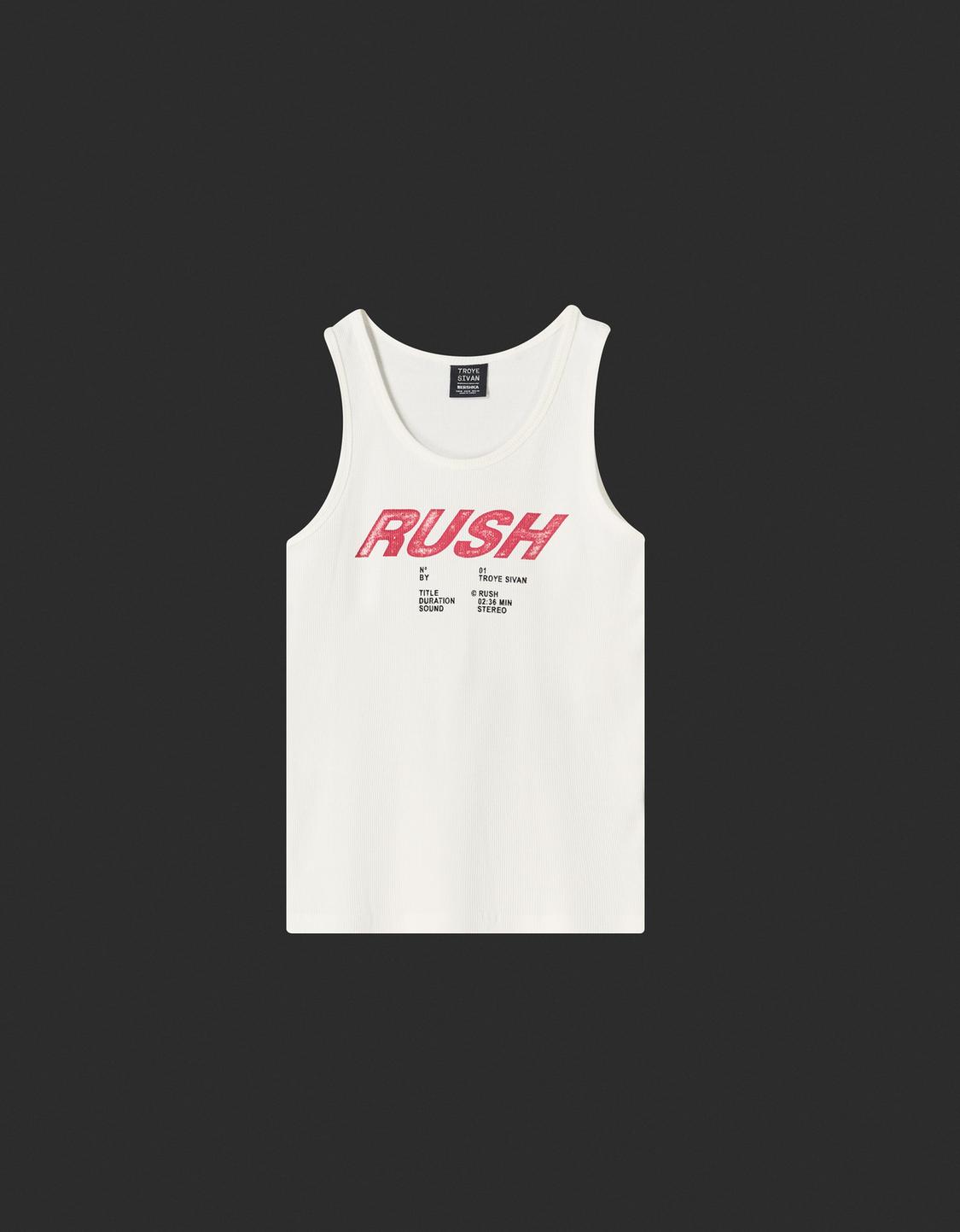 Troye Sivan ribbed strappy T-shirt