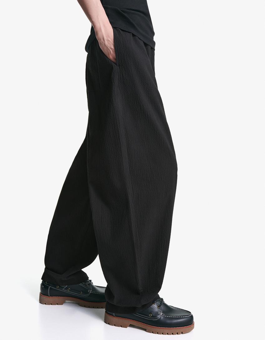 Pantalón balloon-Negro-1