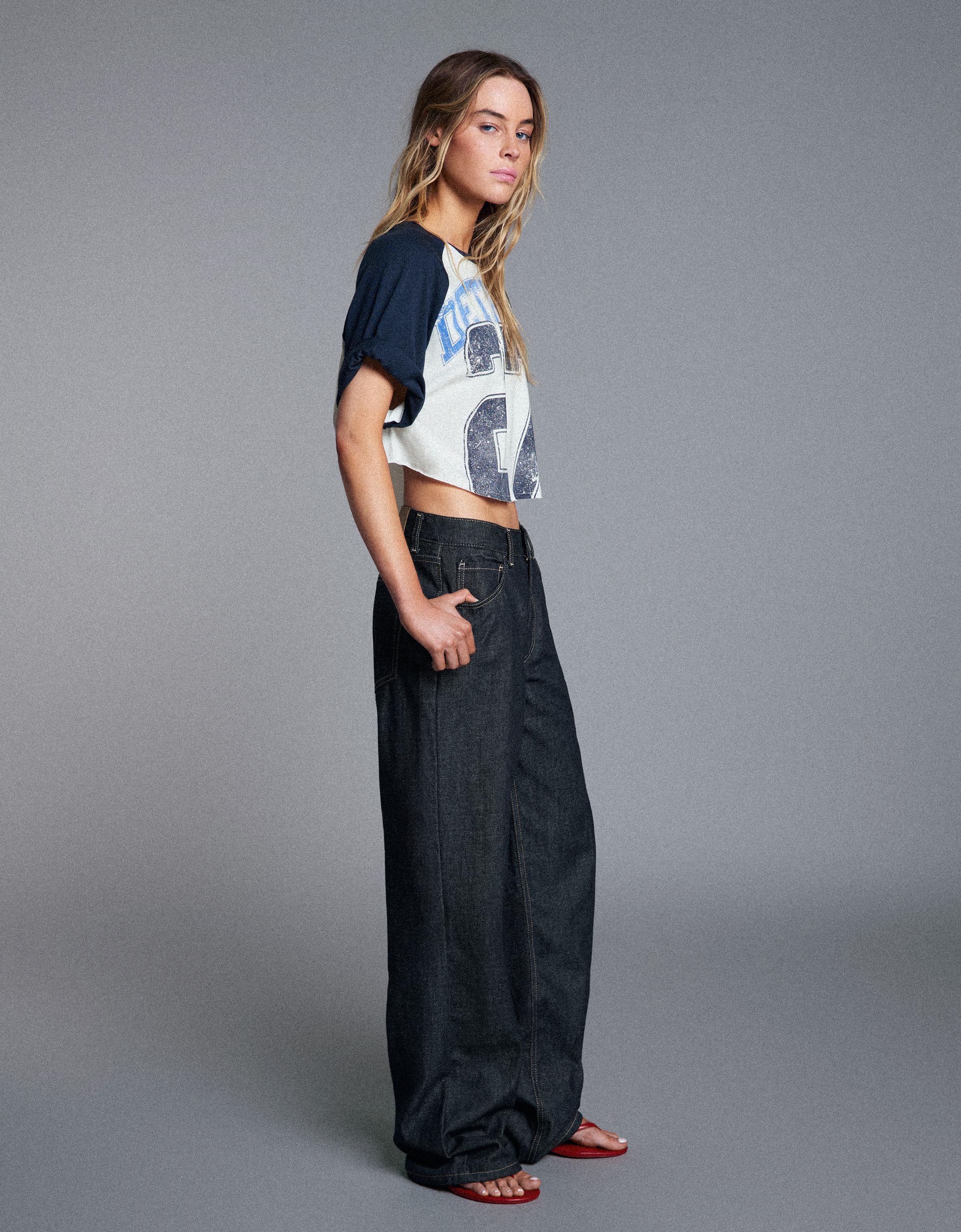 Straight baggy jeans — Navy