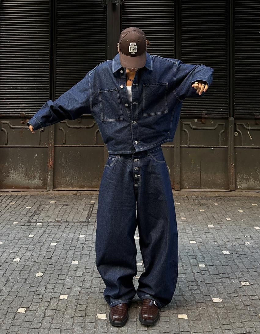 Jean barrel fit-Denizci mavisi