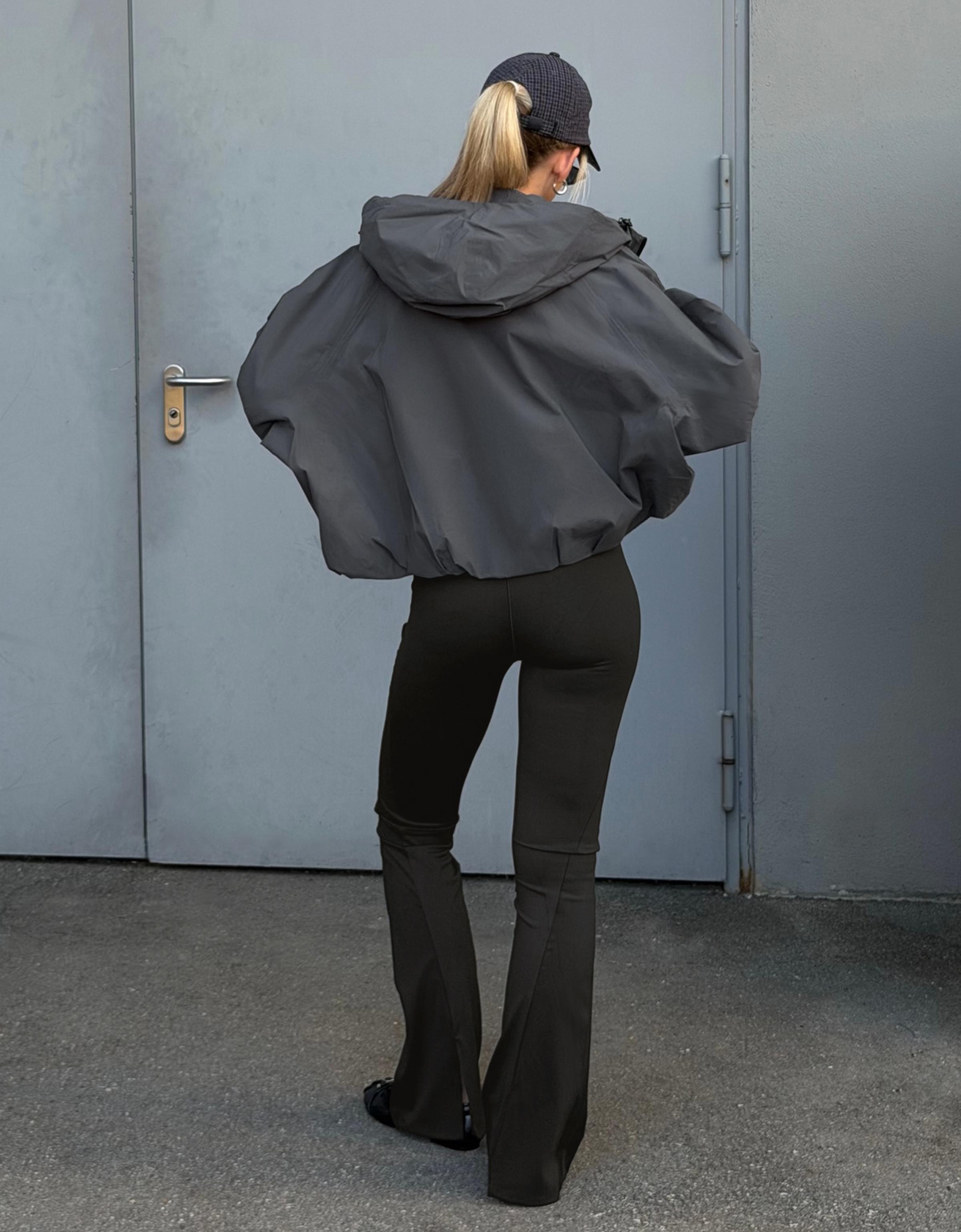 Waterproof & Windproof nylon jacket with hood — Graphite