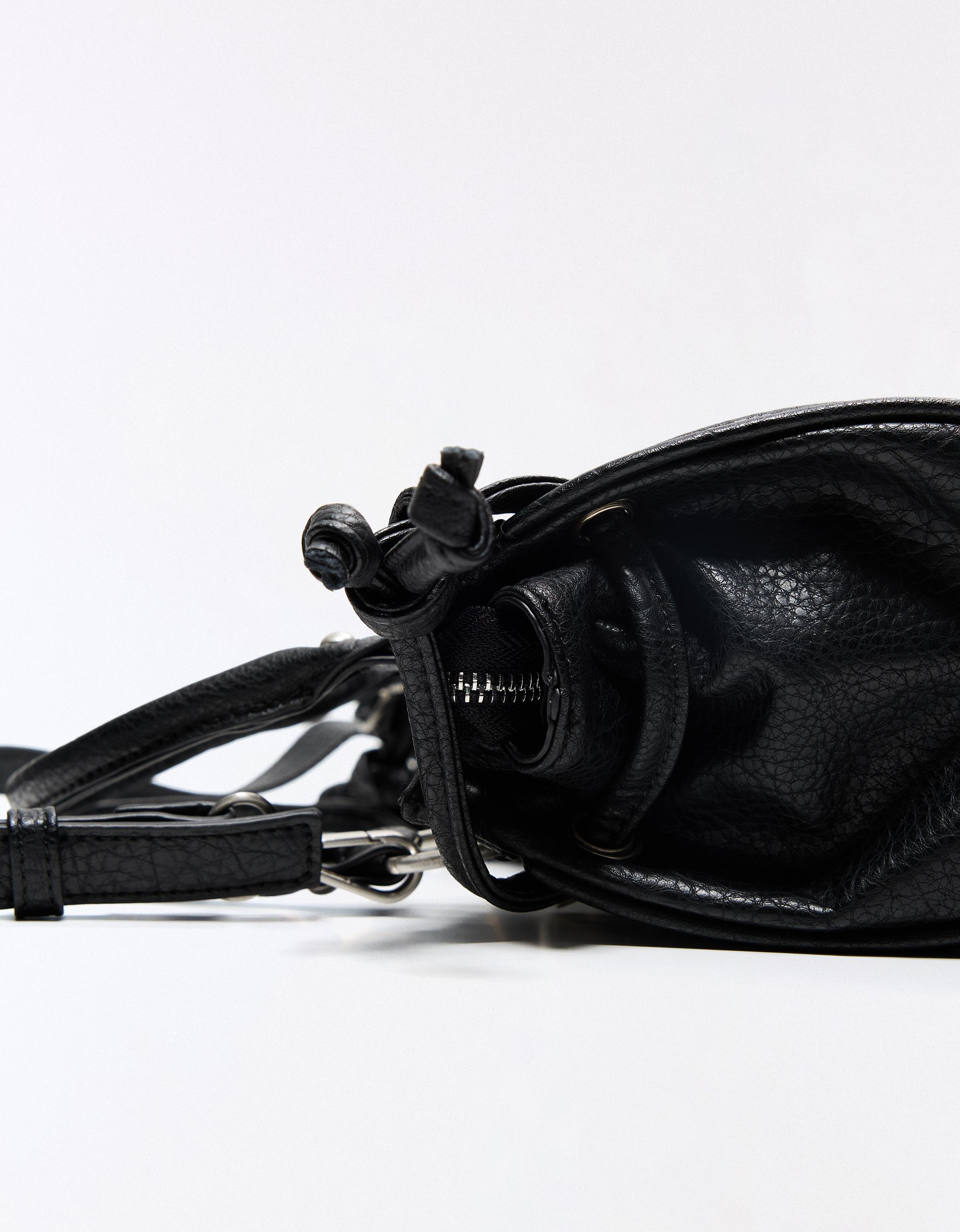 Mini buckle bag — Black