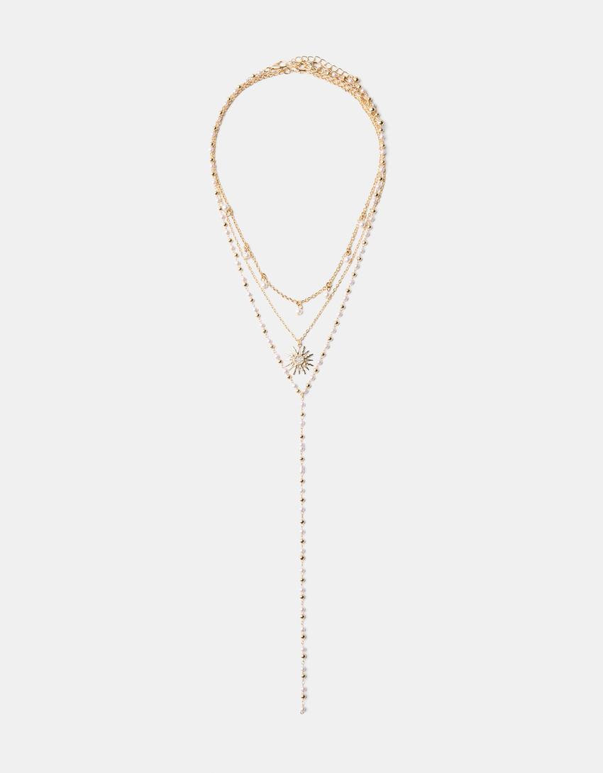 Pack 3 colliers pendentif-Or