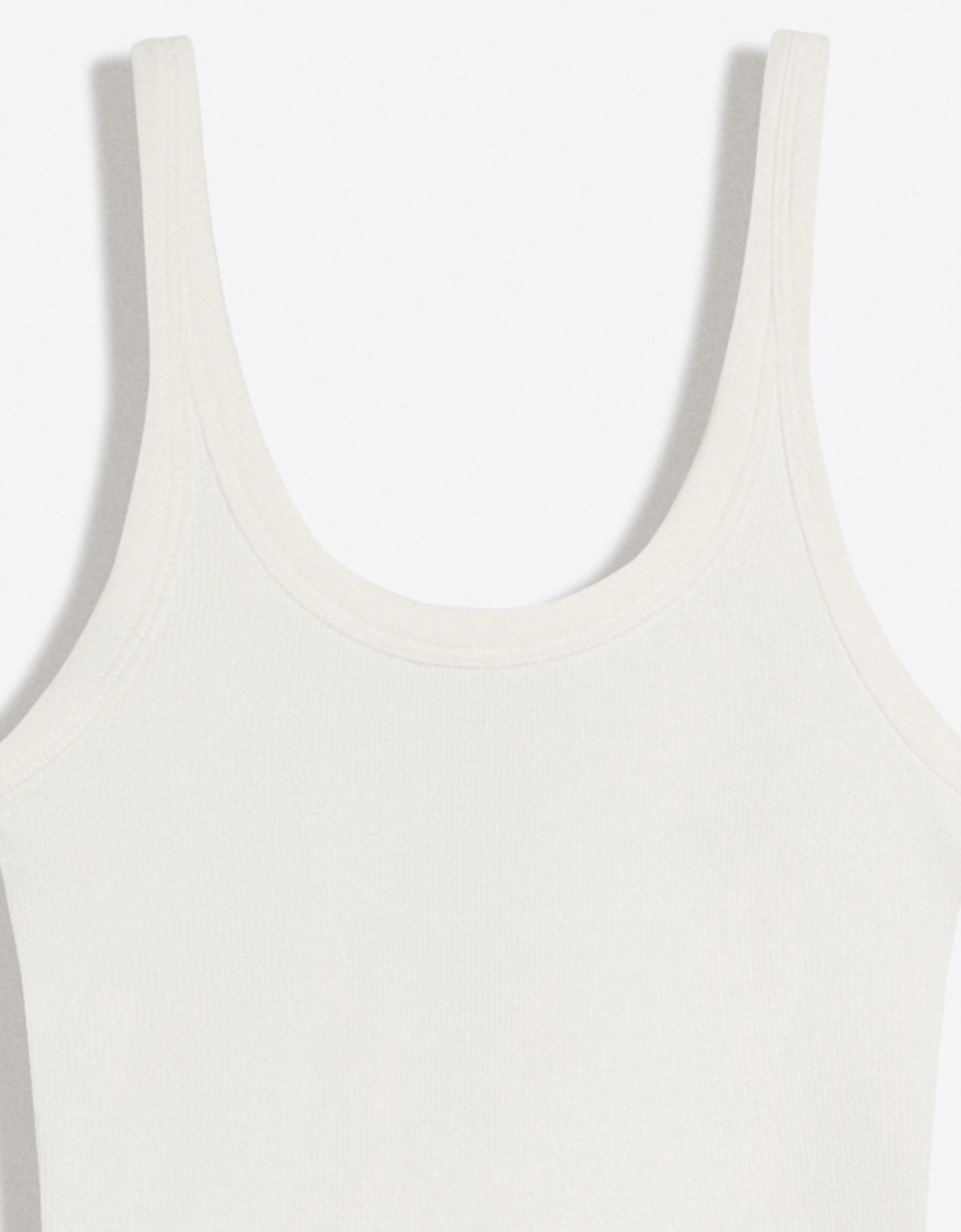 Ribbed vest top — Off white