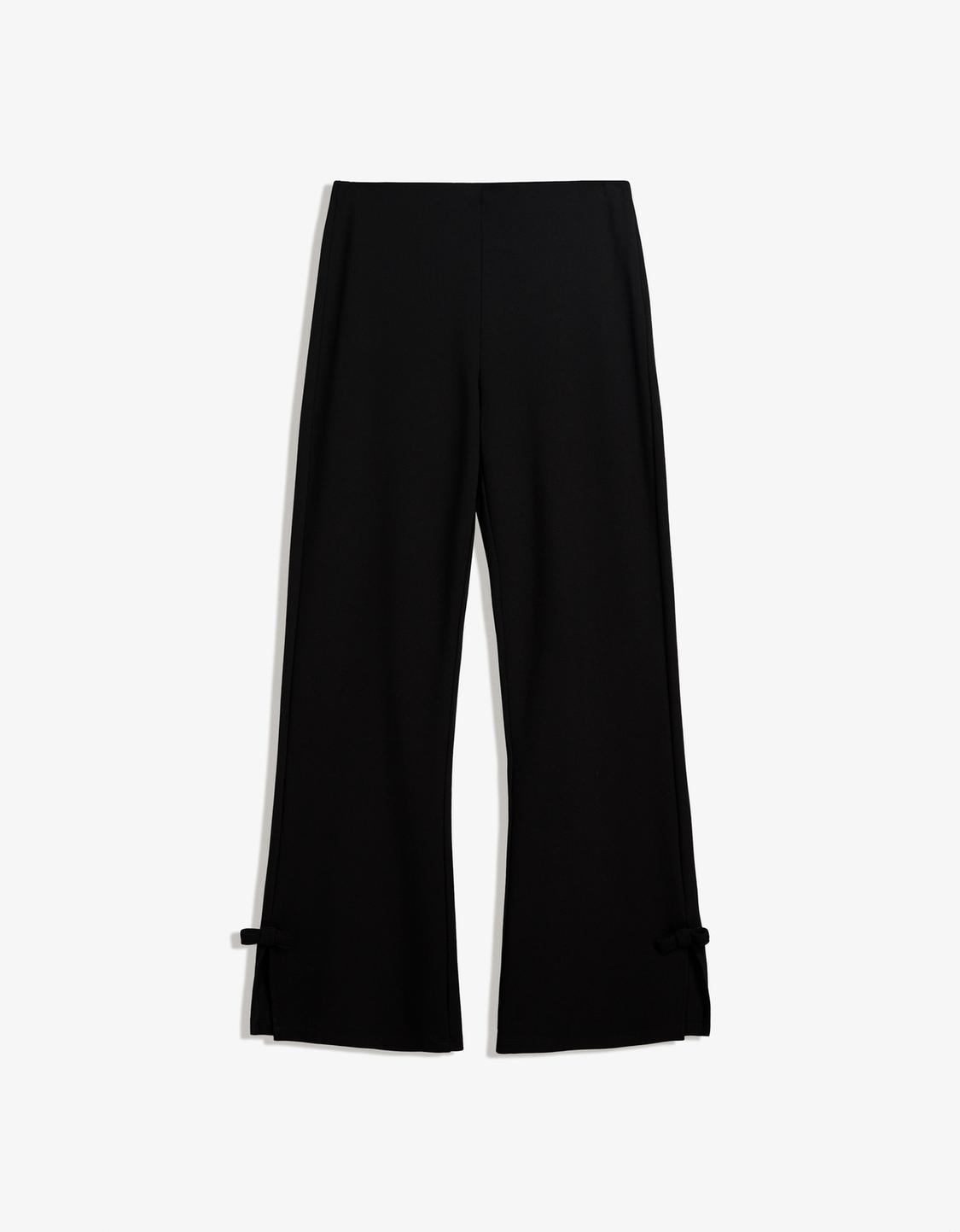 Kick flare trousers with bows