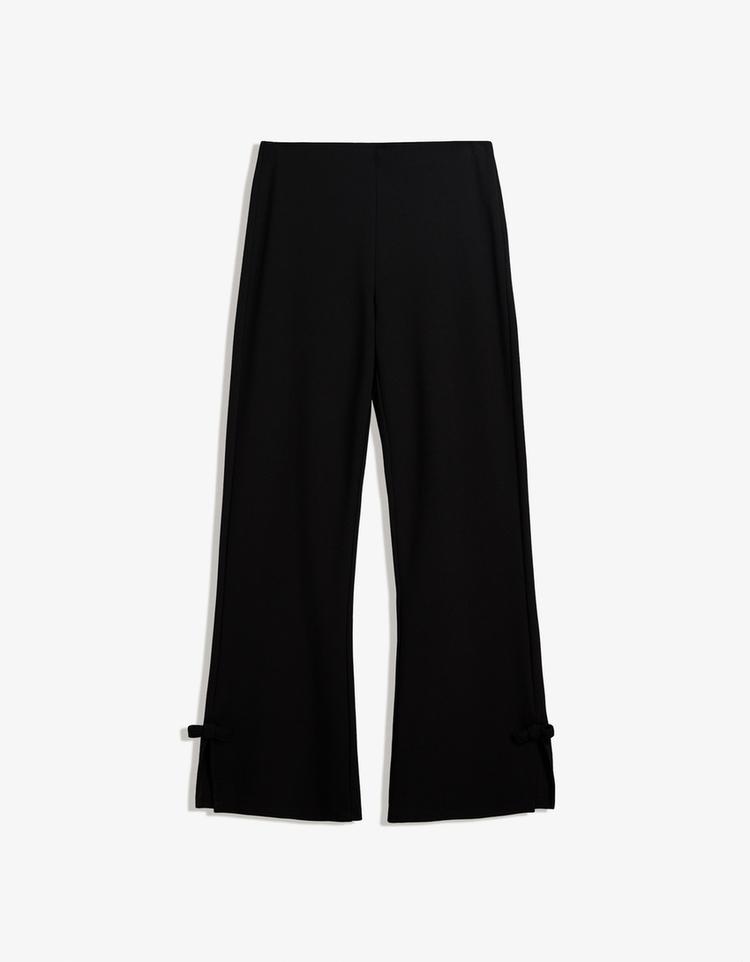 Kick flare trousers with bows