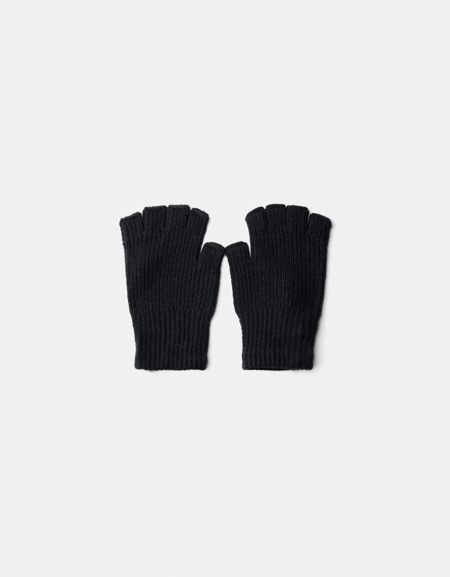 Bershka Guantes Largos Hombre Negro