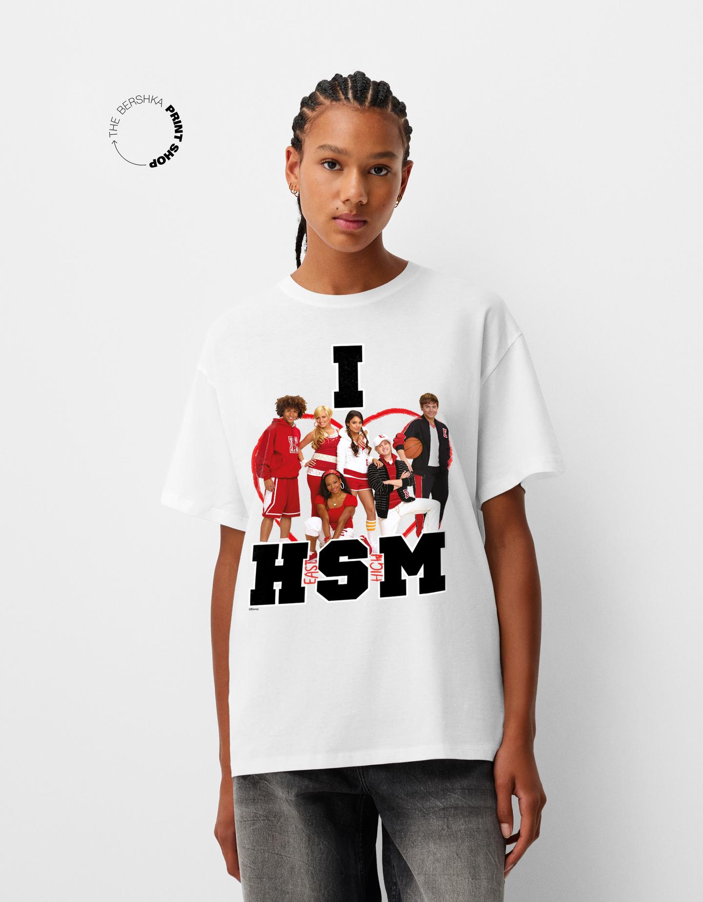 Bershka Cropped-T-Shirt High School Musical Mit Kurzen Ärmeln Damen 10-12 G günstig online kaufen