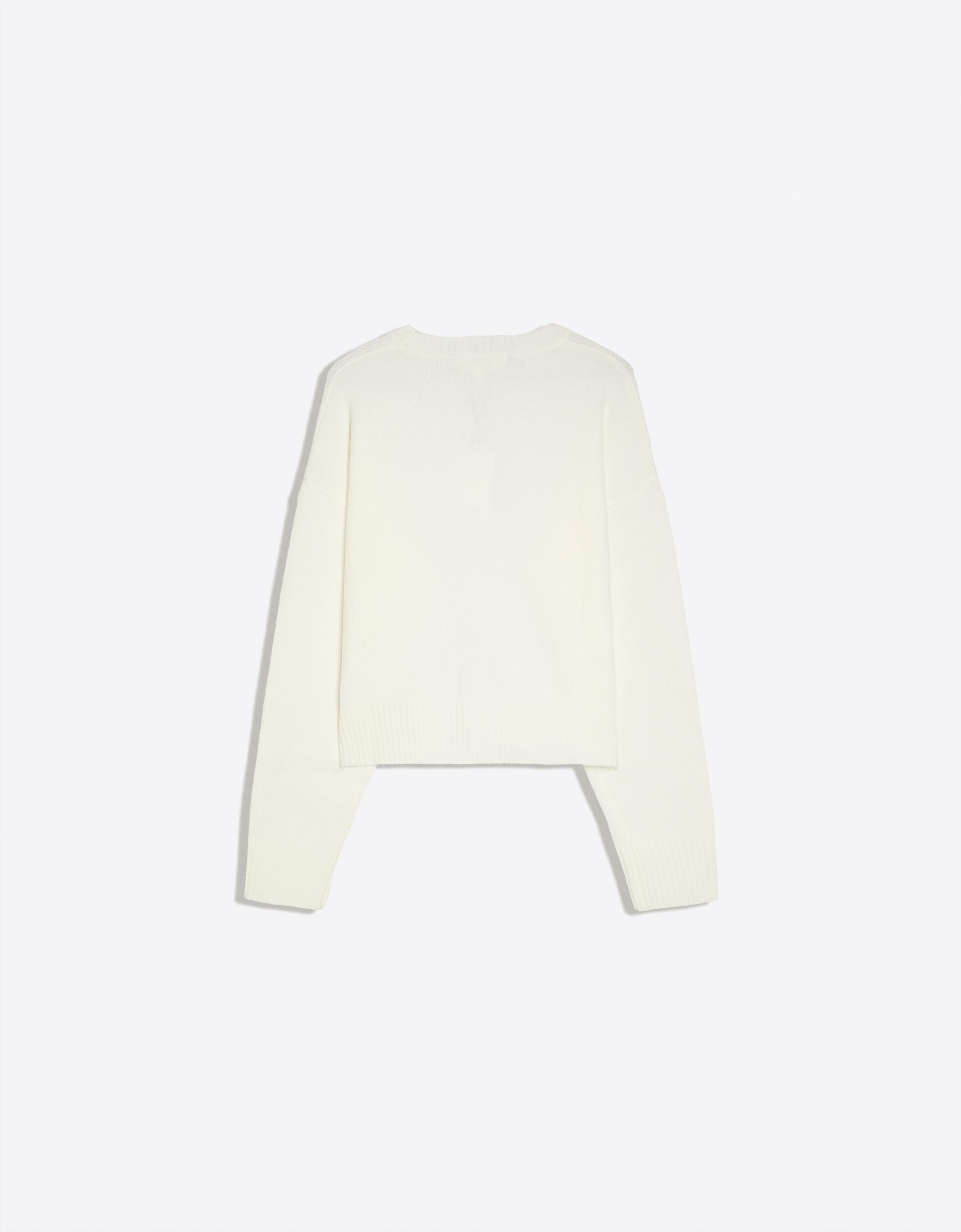 Round neck jumper — Cream