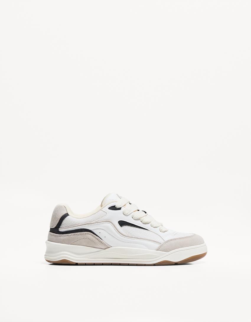 Multi-layered trainers-WHITE
