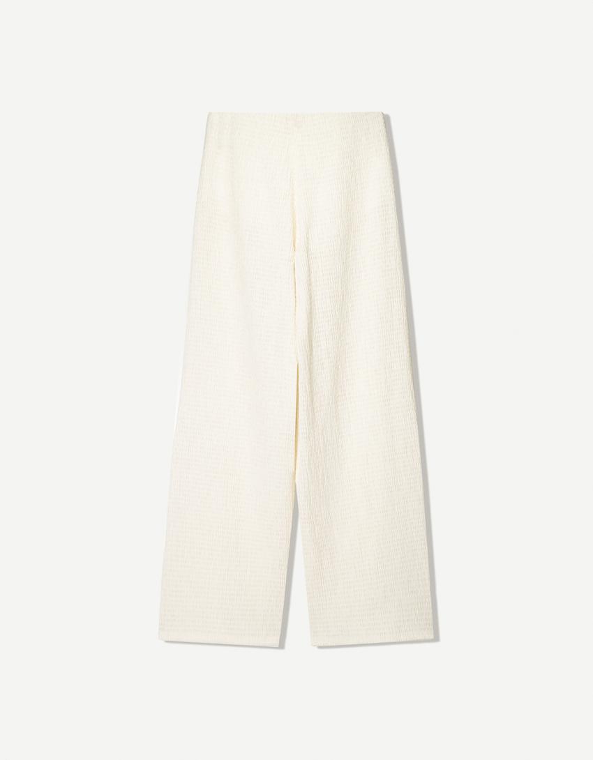 Pantalón wide leg textura-Rosa-4