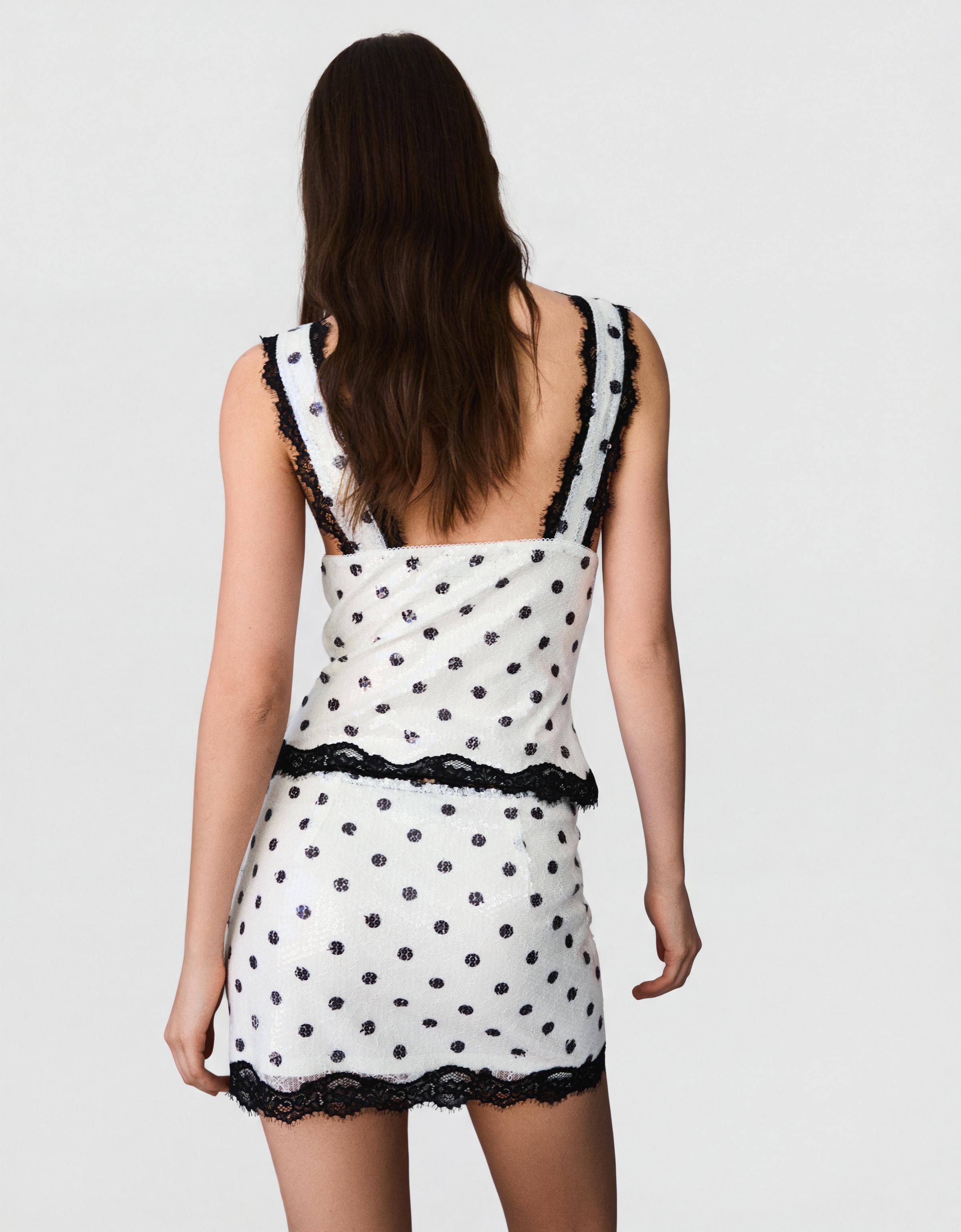 Dantel pullu mini etek - Görsel 32