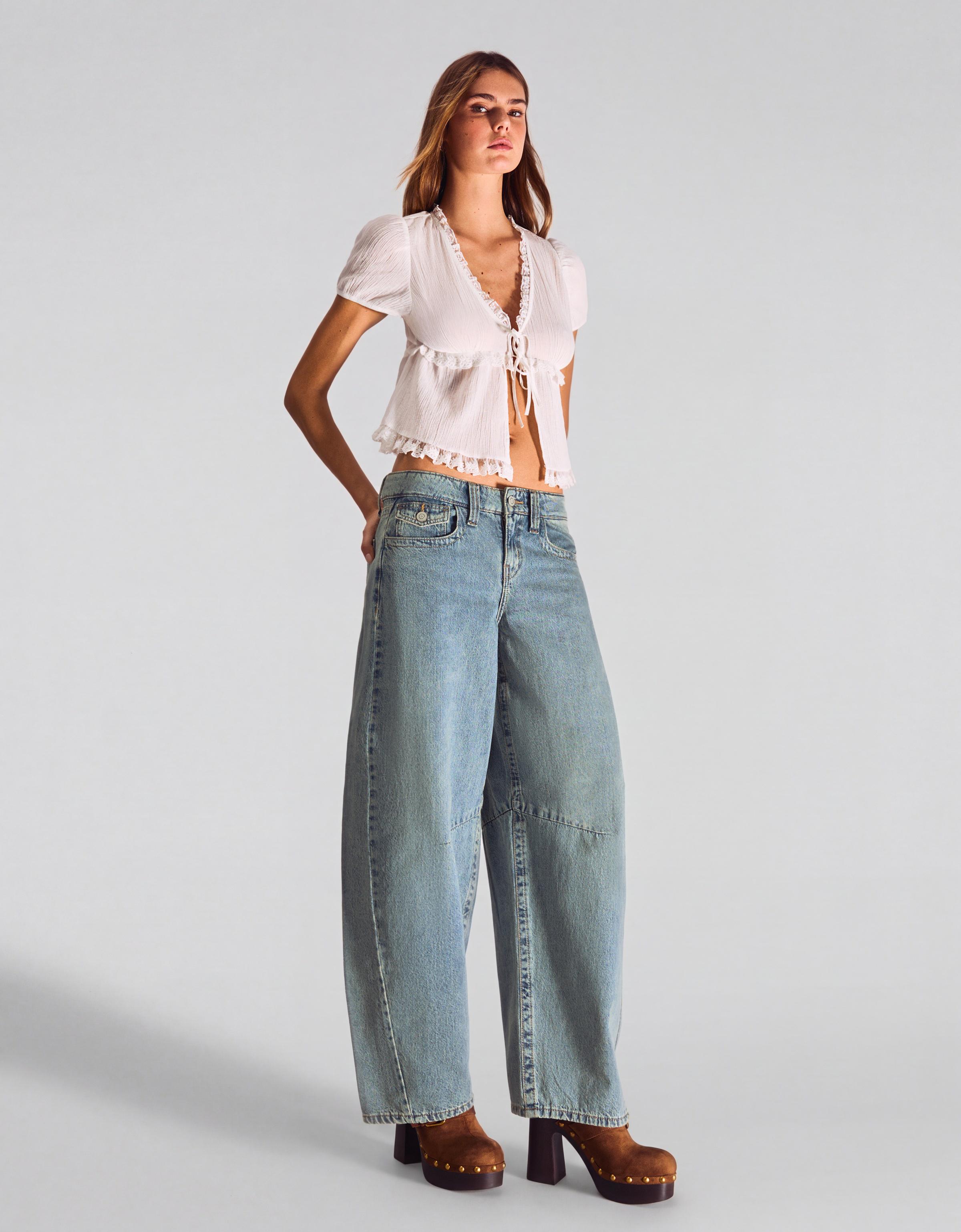 Slouchy düşük bel jean - Görsel 50