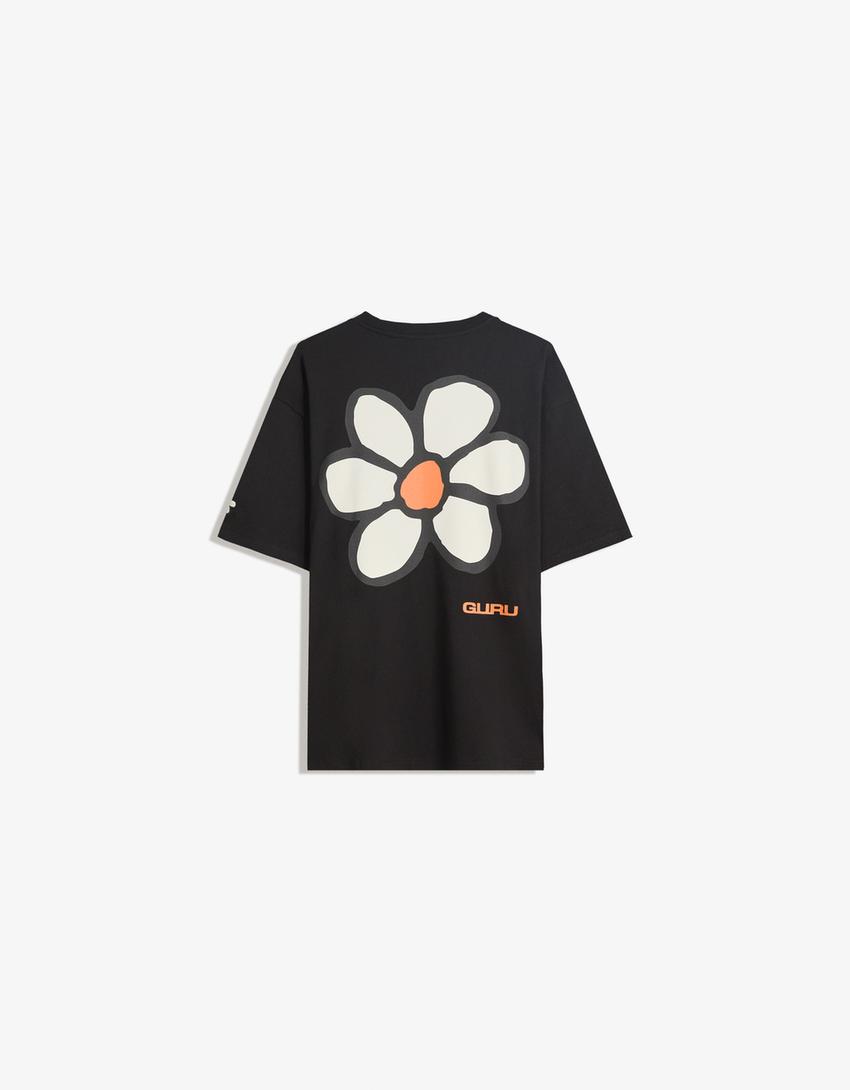 Camiseta Guru manga corta-Negro-3