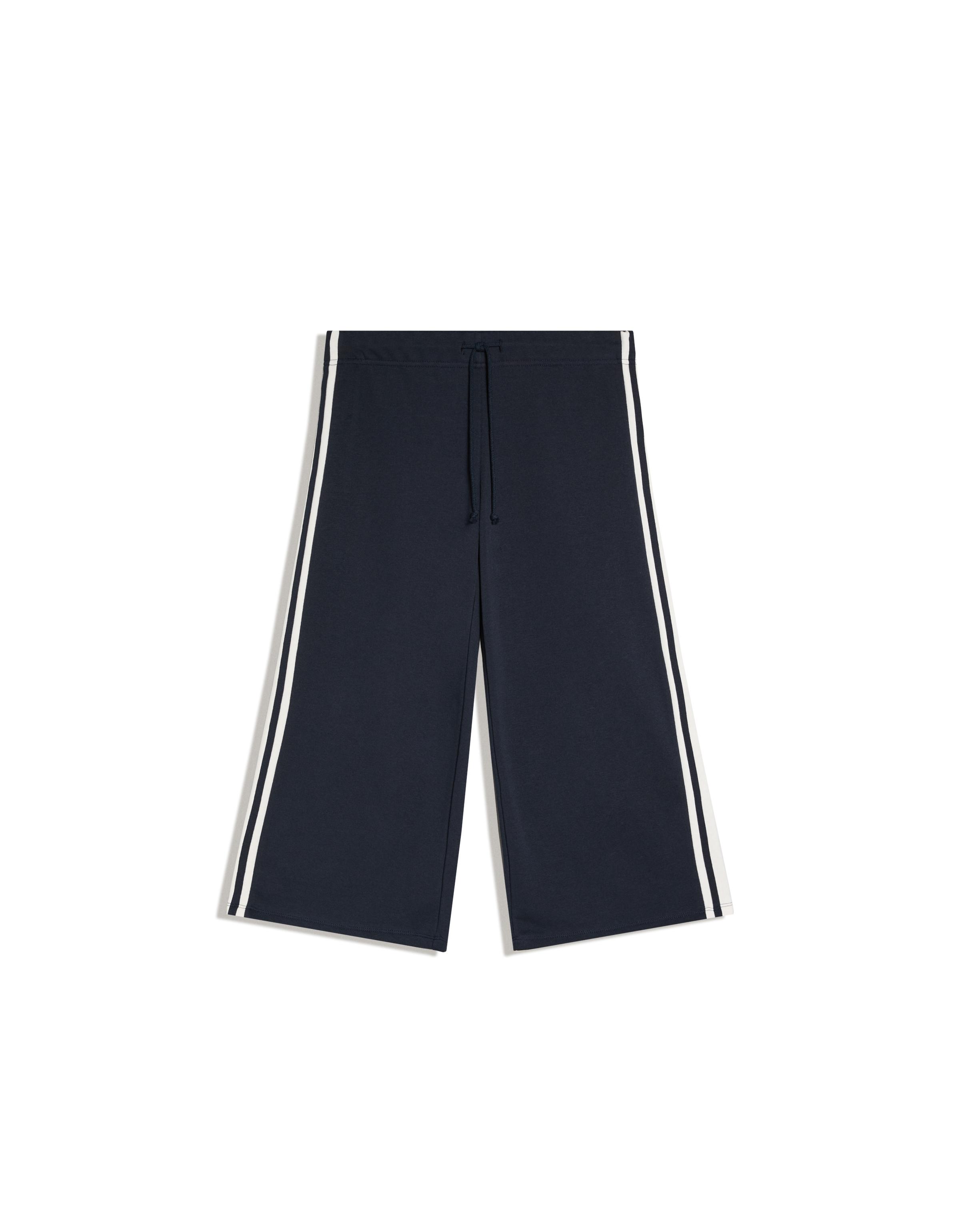Plush capris with side stripe — Navy