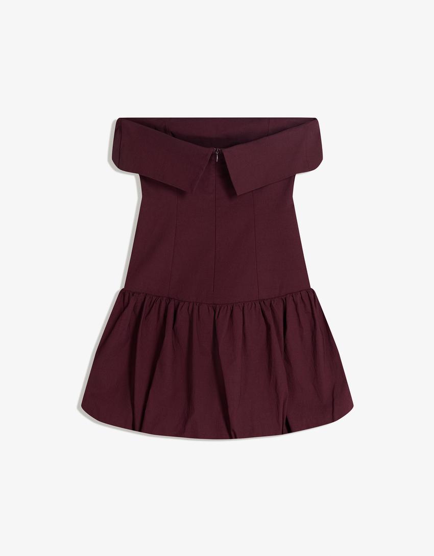 Μίνι στράπλες φόρεμα μπαλούν-Γκρενά