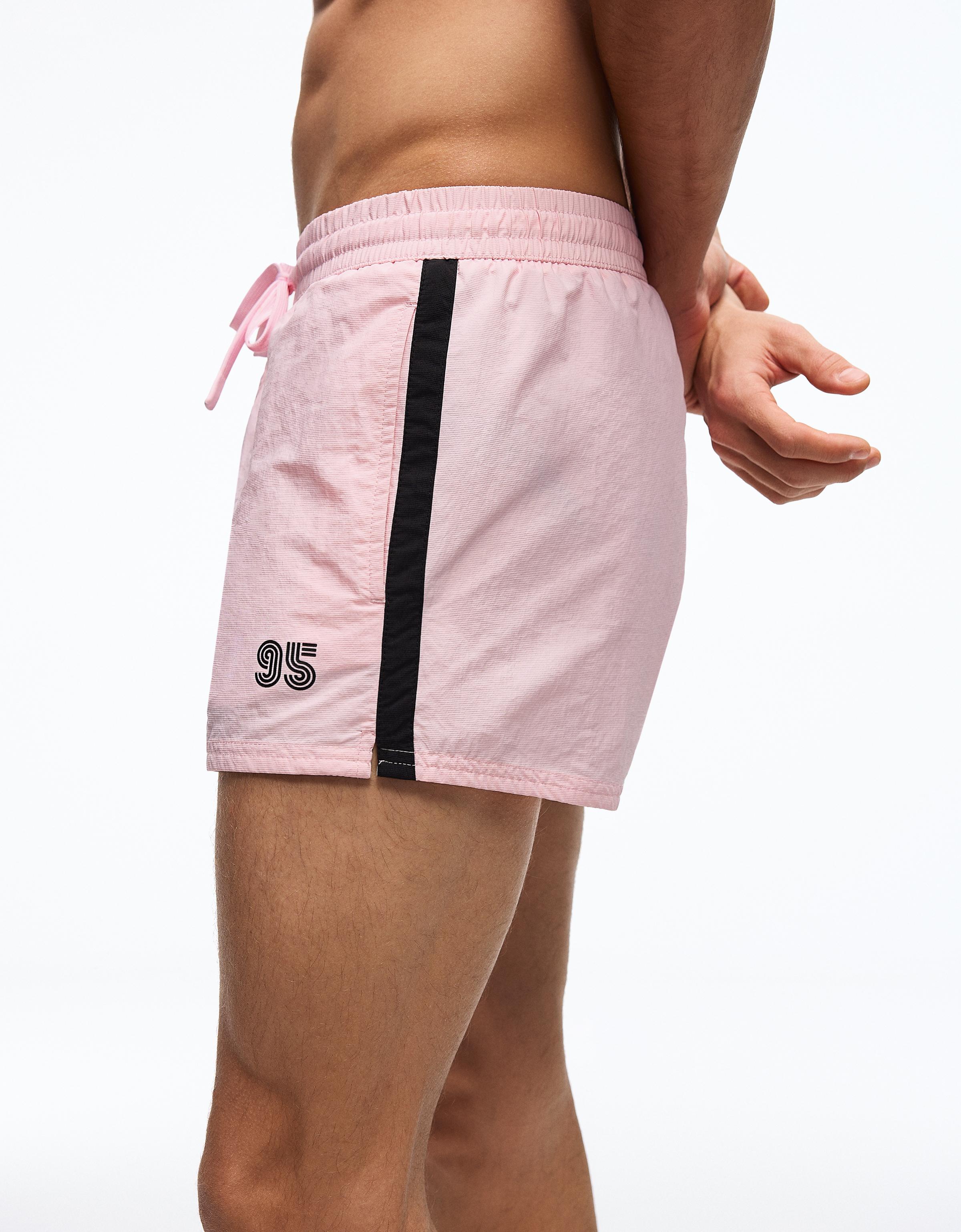Retro short swim shorts — Pink