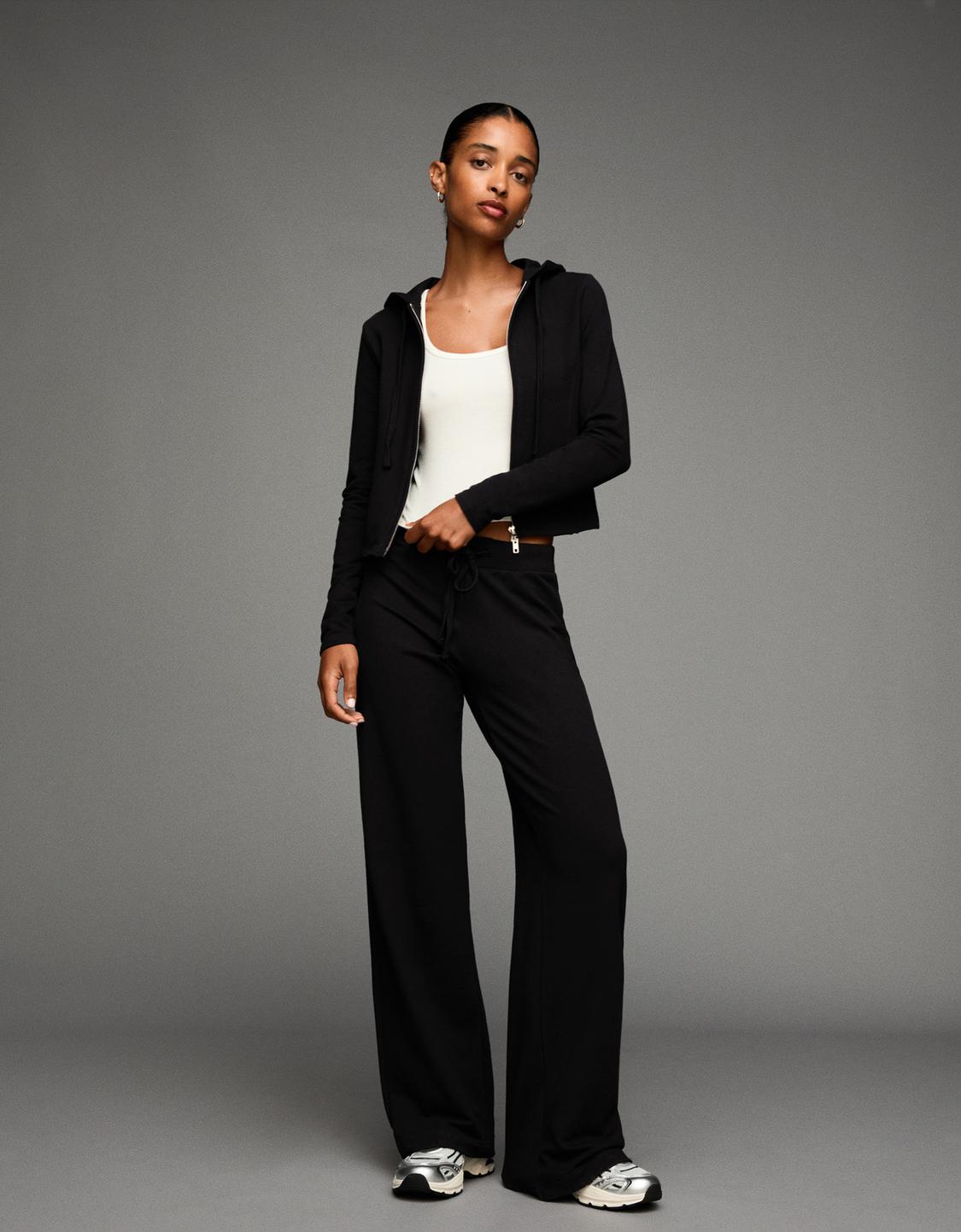 Plush jersey trousers