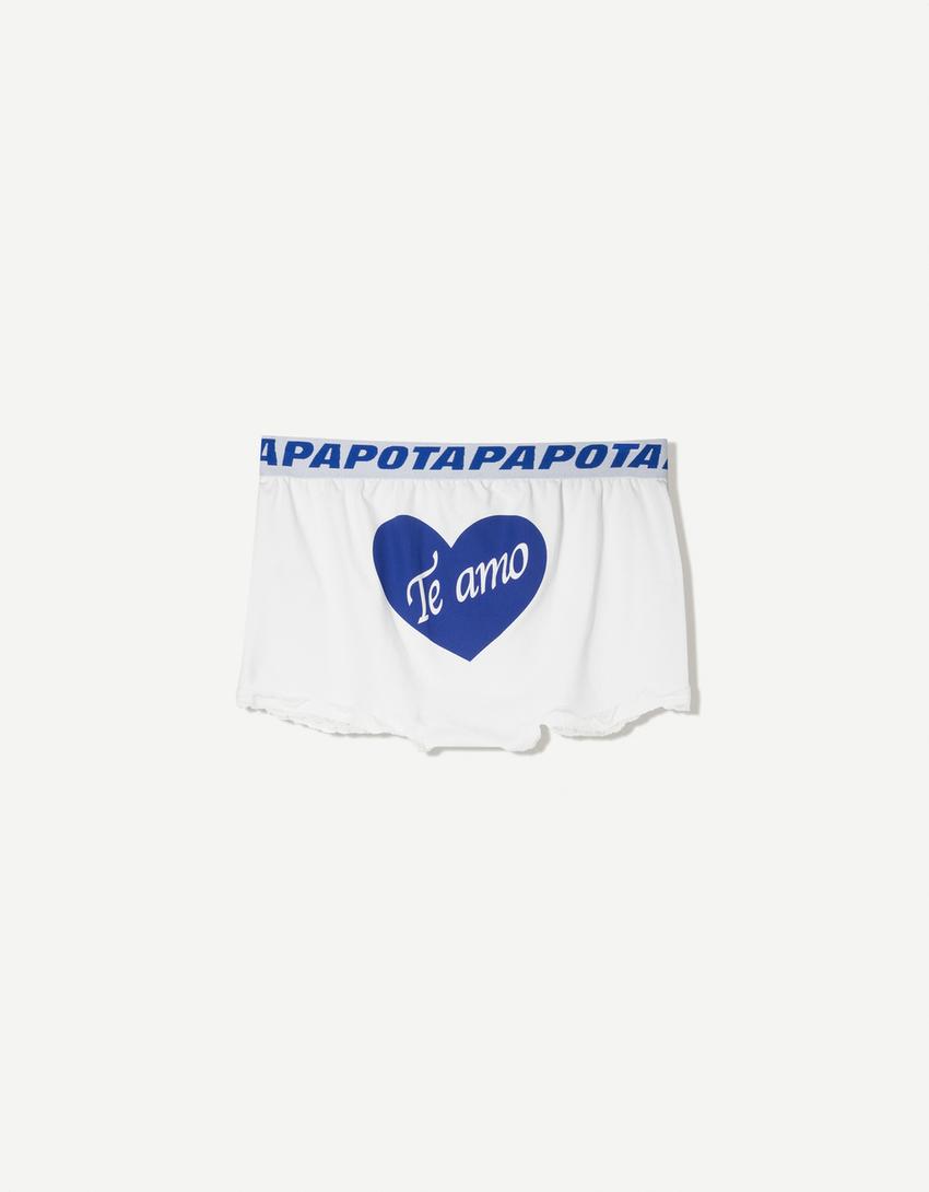 Pantalón curto mini CA7RIEL & Paco Amoroso-Branco-2