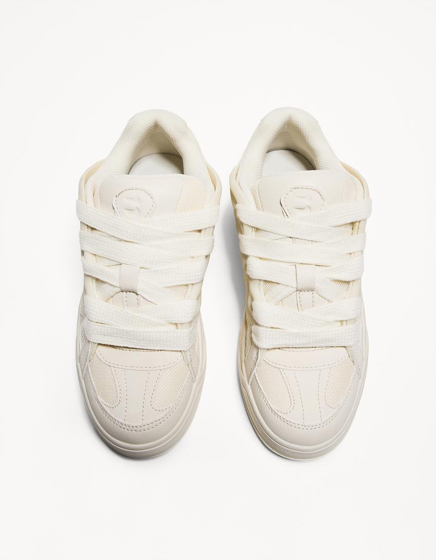 Skate-Sneaker mit mehreren Elementen-Weiss-4