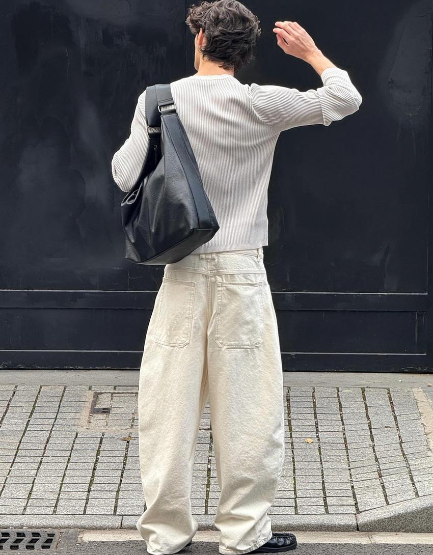 Jean barrel fit-Écru