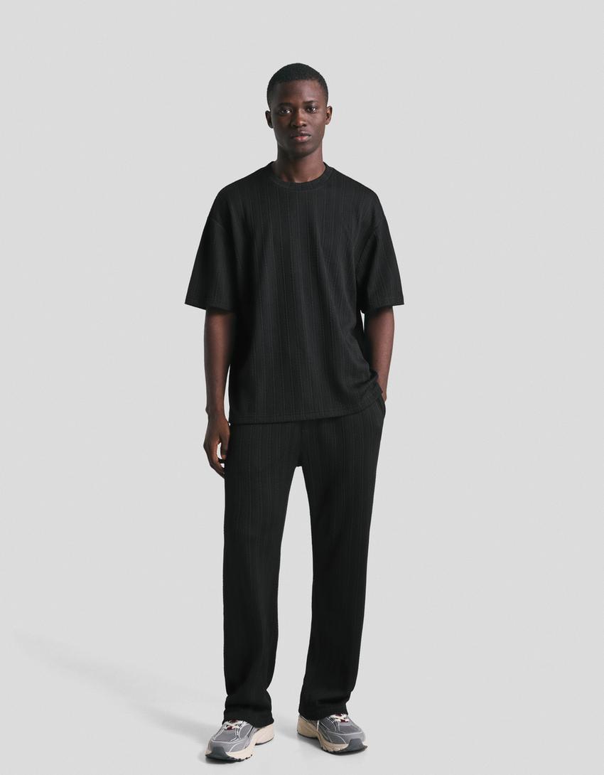 Pantalon structure-Noir