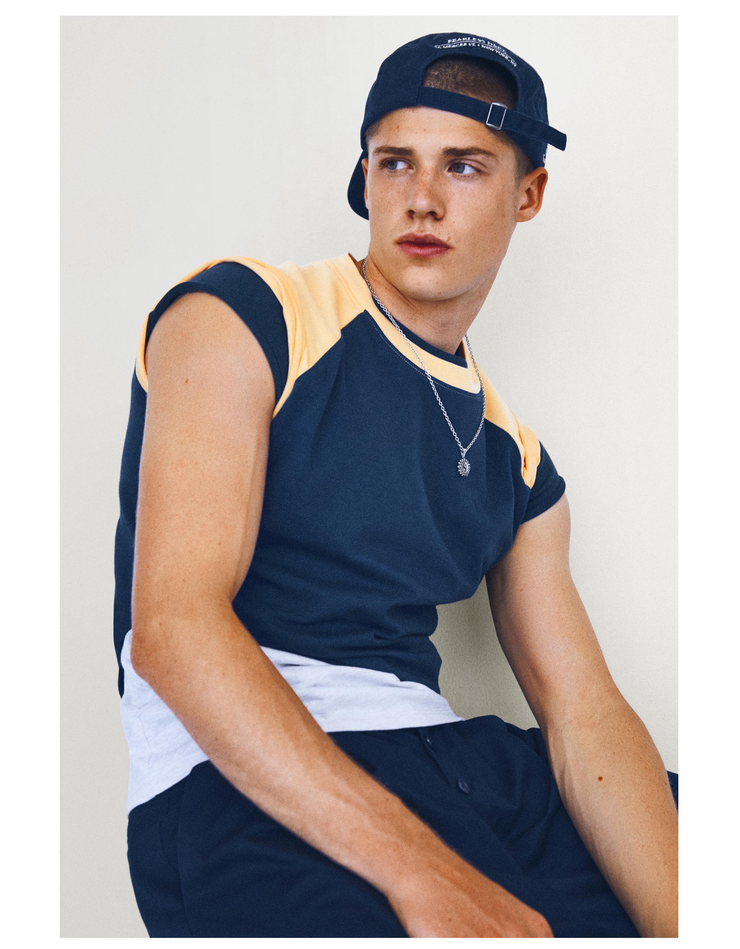 Short sleeve raglan T-shirt — Navy