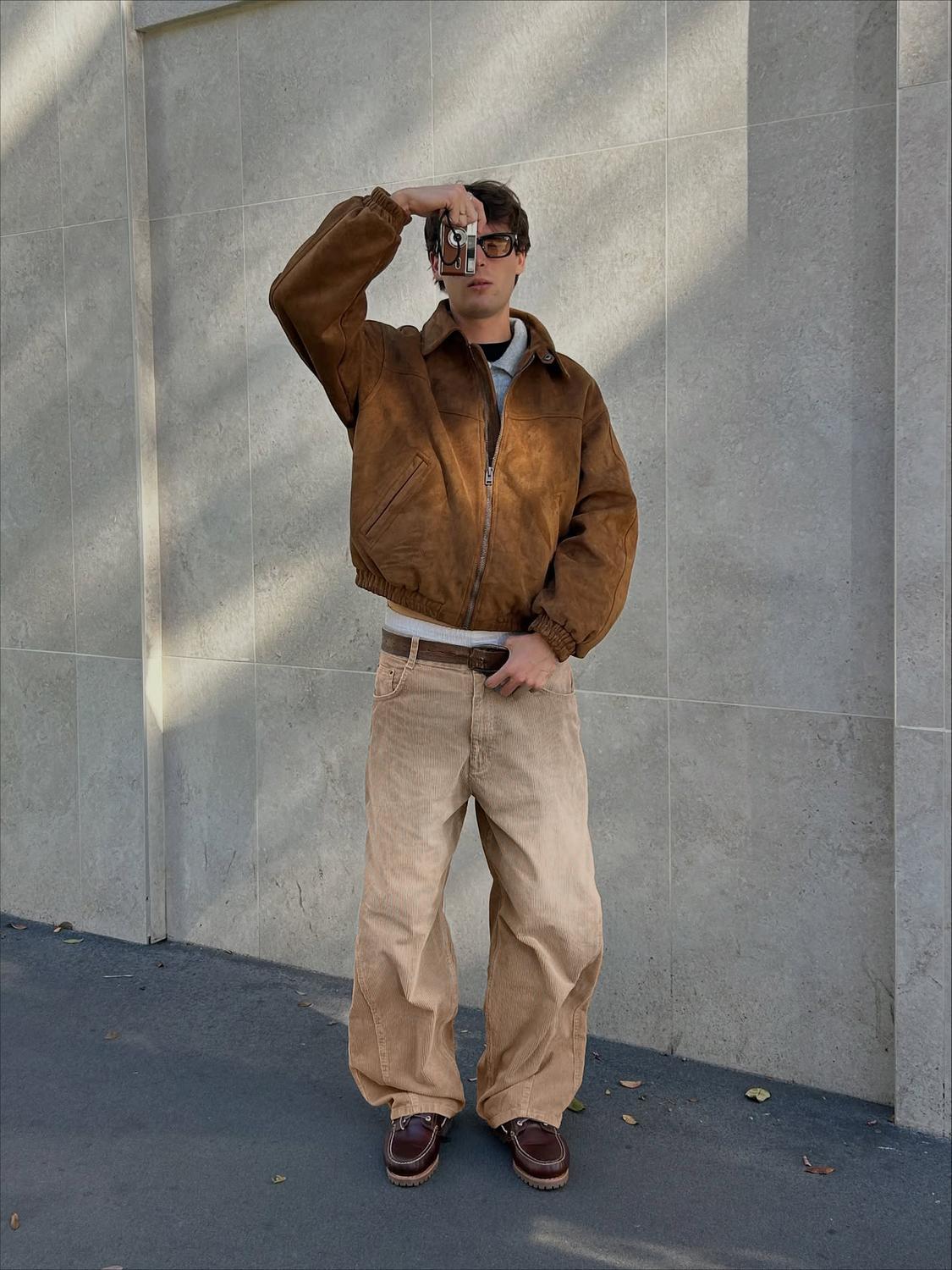 Pantalón super baggy pana