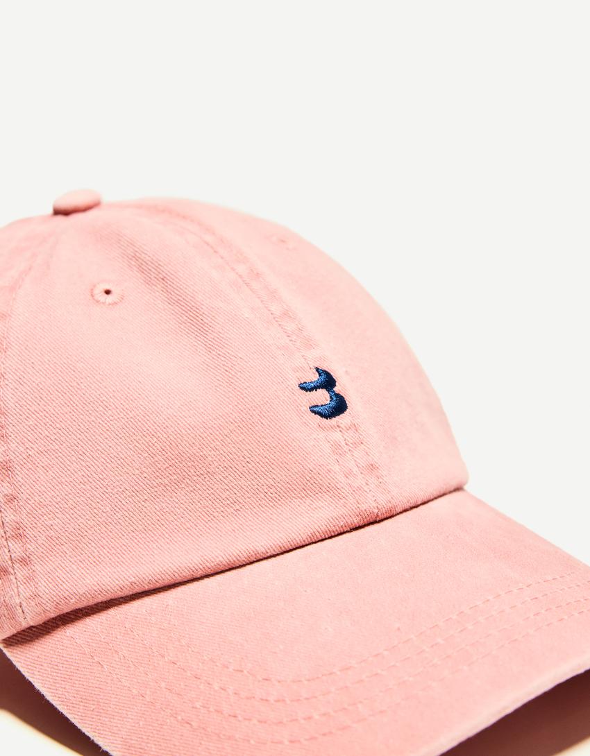 Casquette brodée-Rose