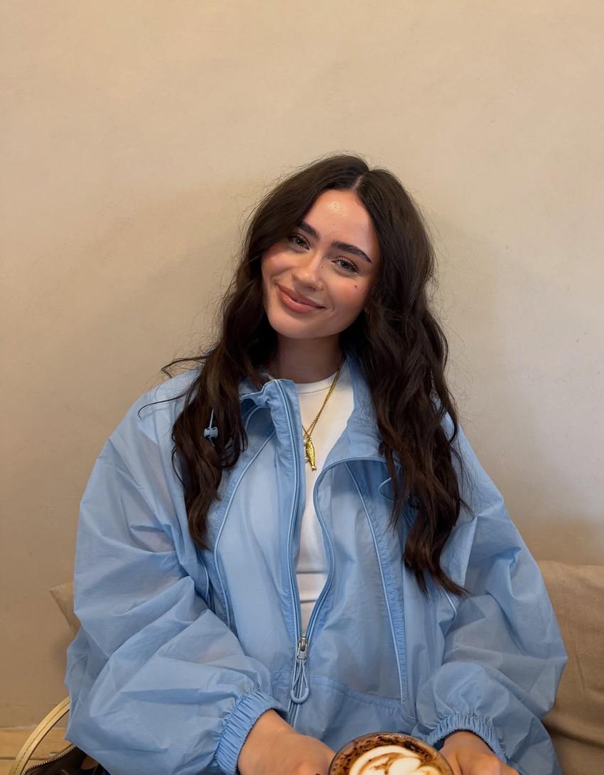 Naylon su geçirmez kapüşonlu ceket-Mavi