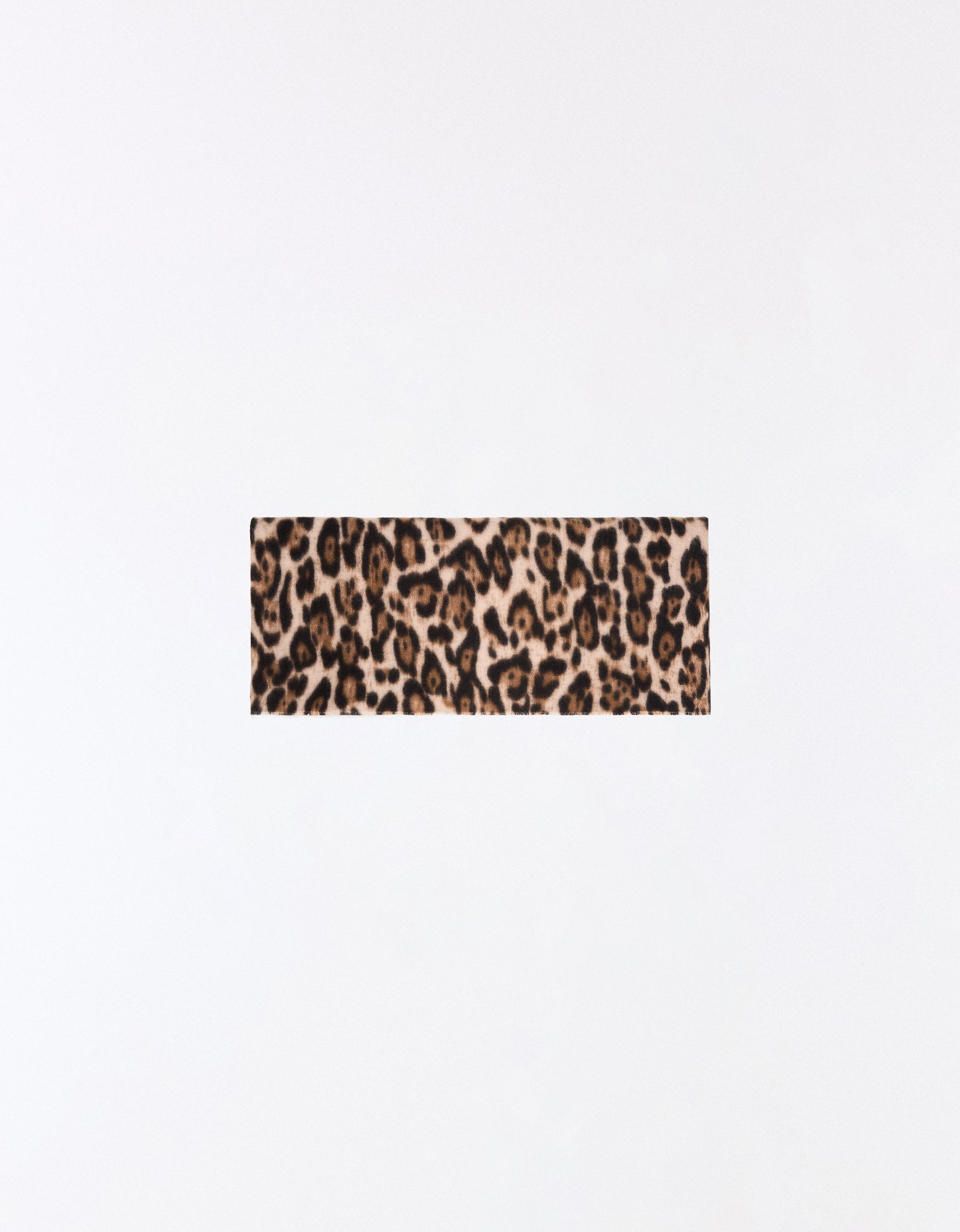 Animal print scarf — Brown