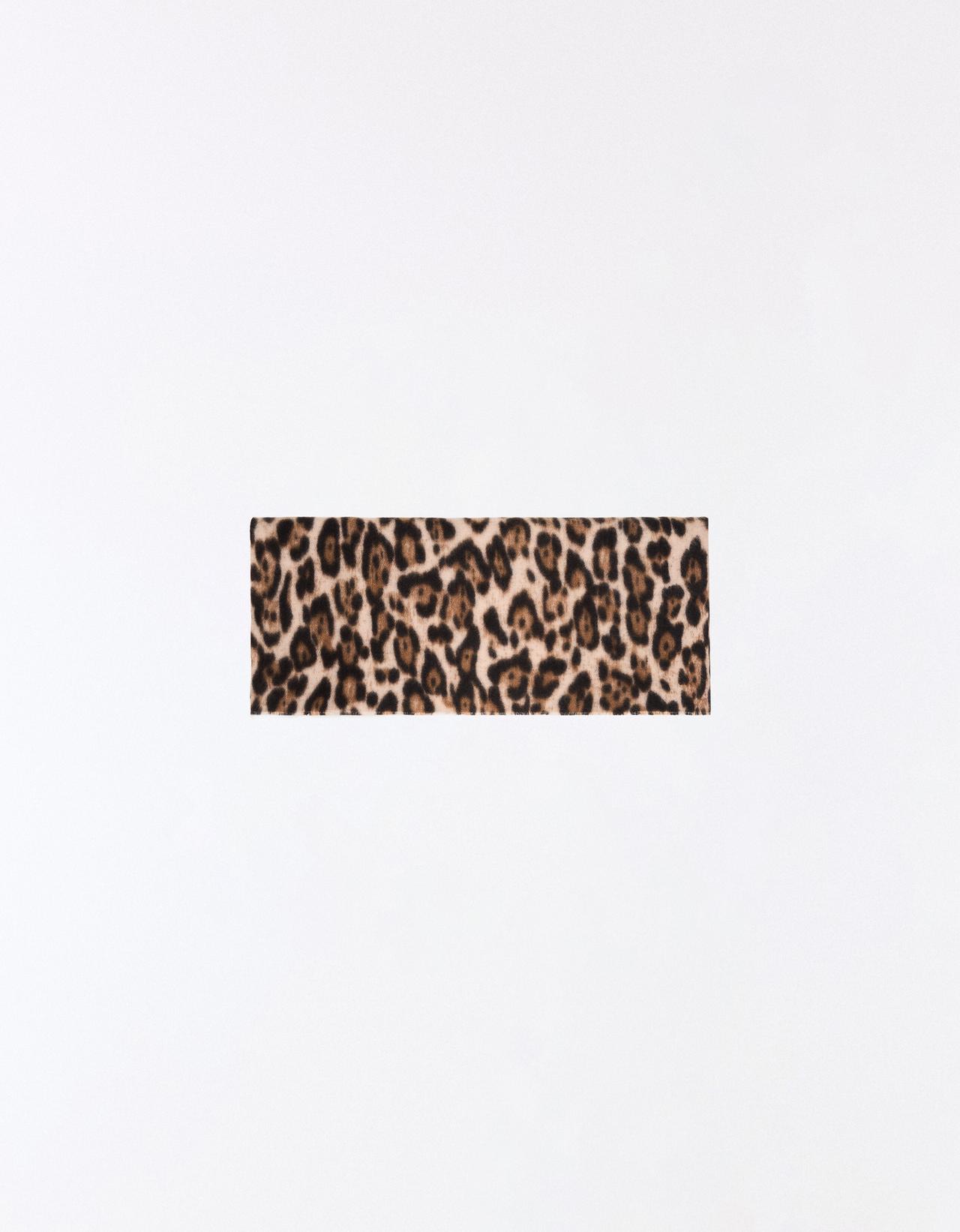 Animal print scarf — Brown