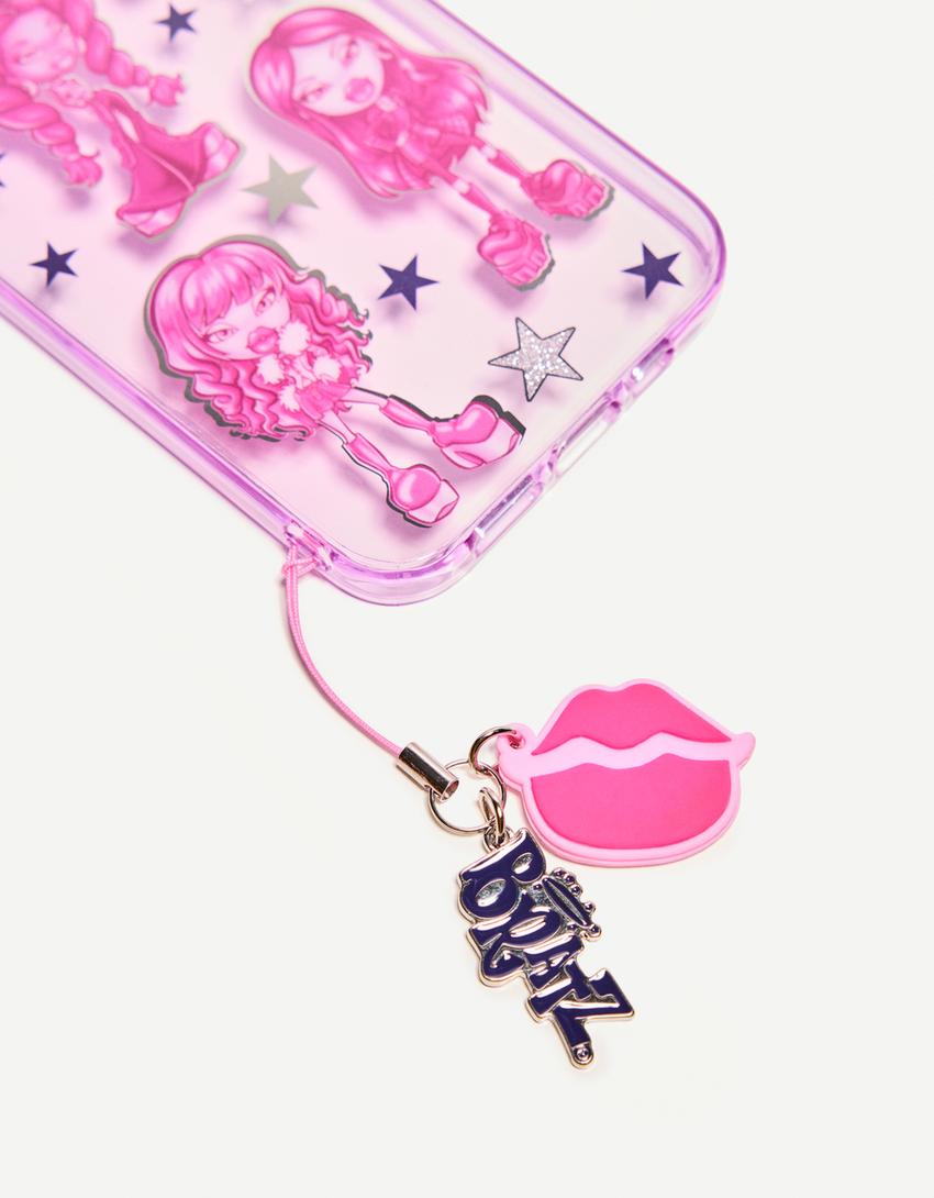 Bratz baskılı iPhone kılıfı-Mor-2