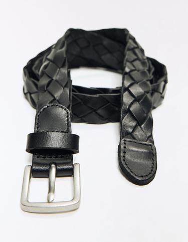 Braided leather belt — Black 5