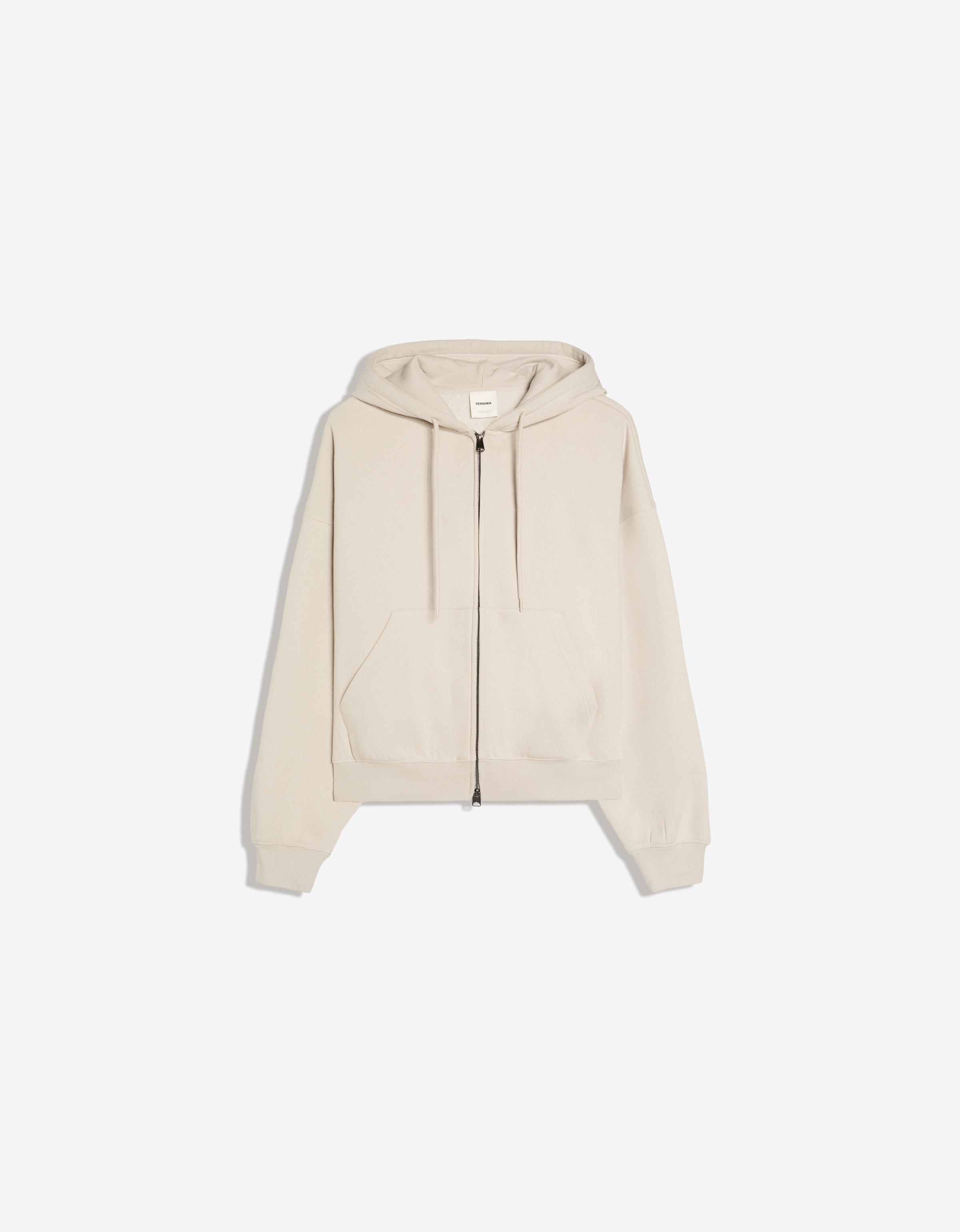 Zip-up hoodie — Stone
