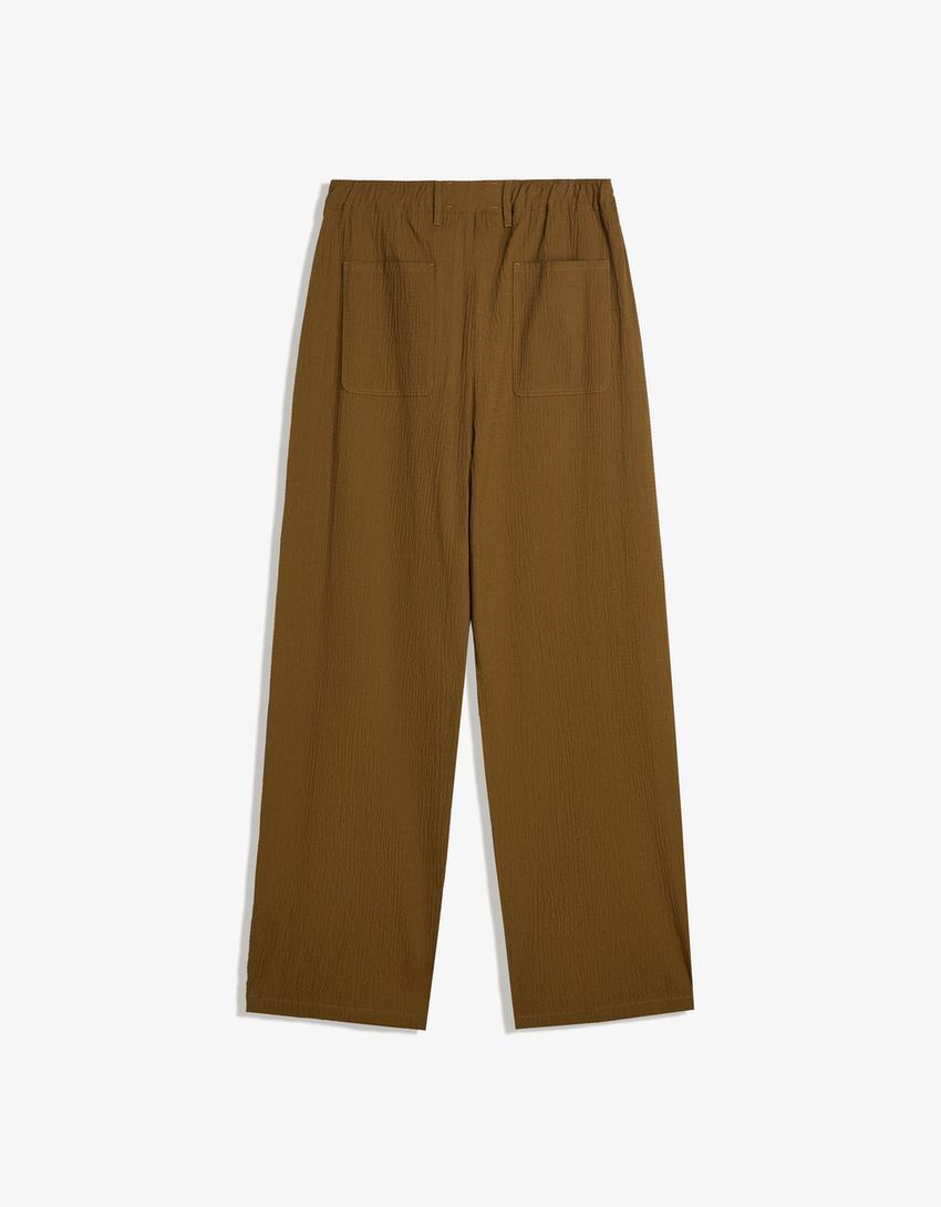 Balloon fit broek-Bruin-4