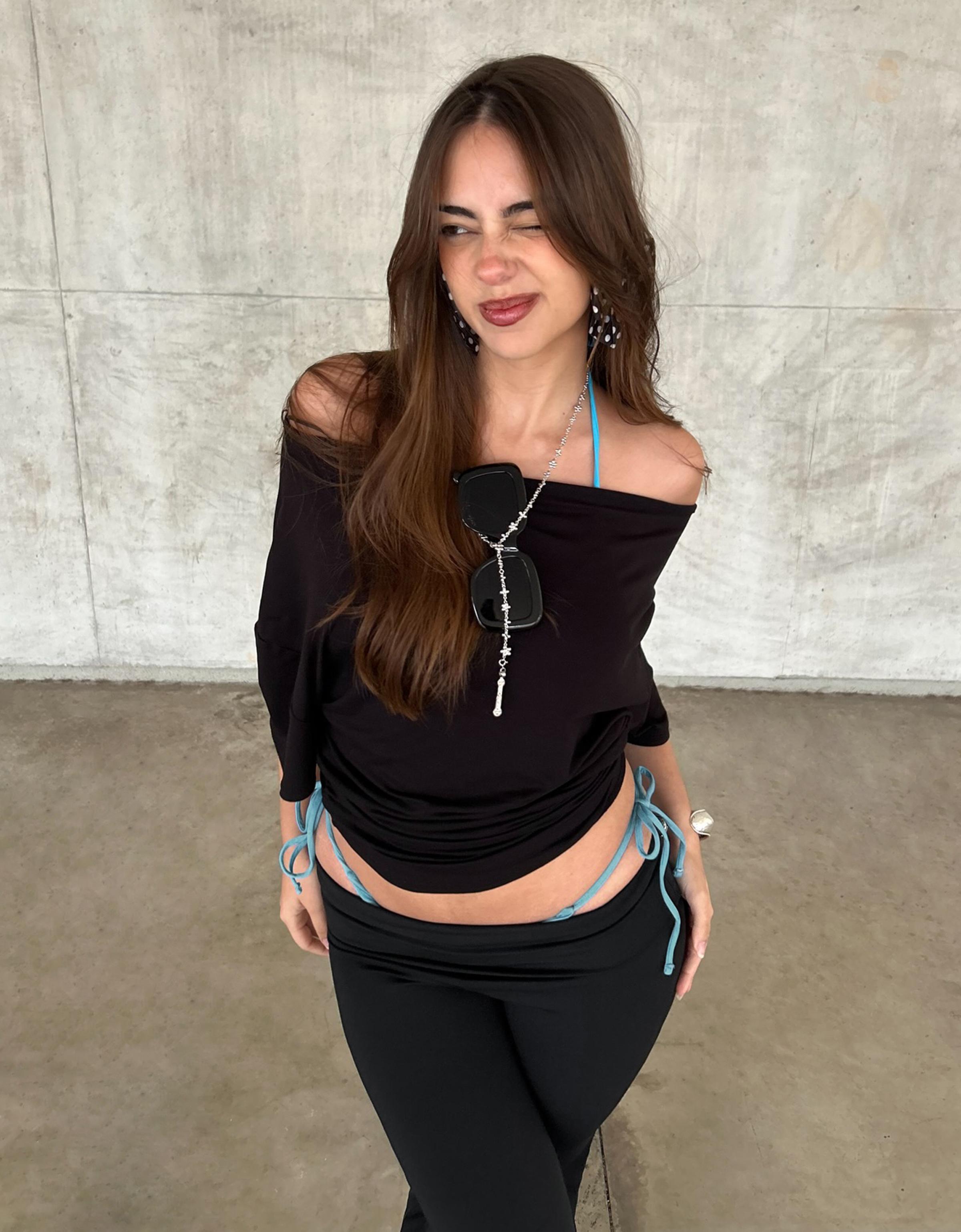 Asimetrik kısa kollu tişört - Görsel 199