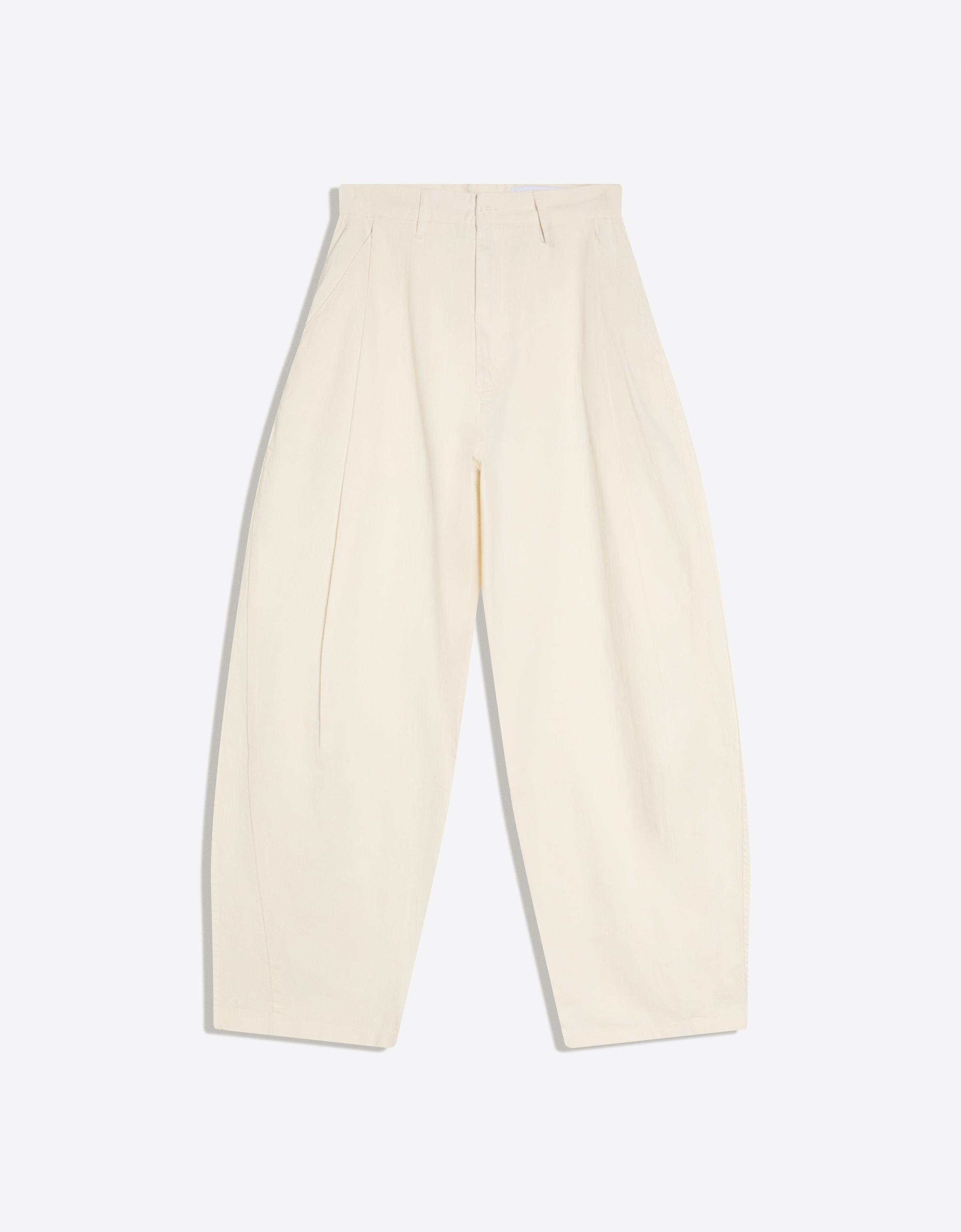 Bershka Ketenli super baggy fit pantolon