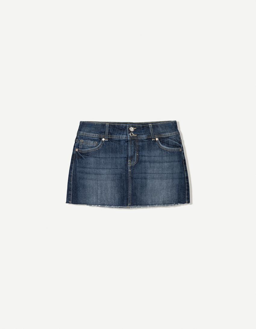 Mini-Jeans-Hosenrock