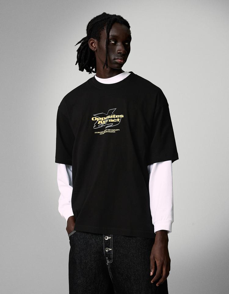 Kısa kollu baskılı tişört