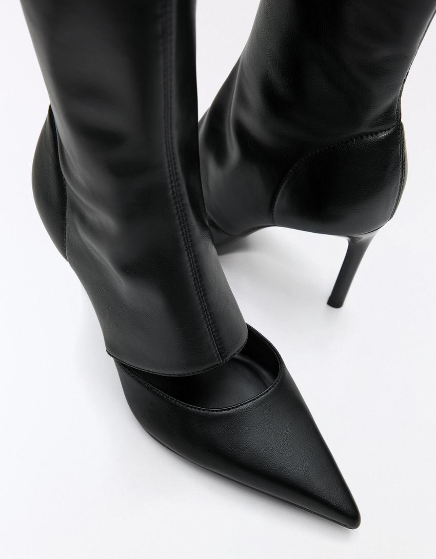 ZAPATO TACÓN CUT OUT-Negro