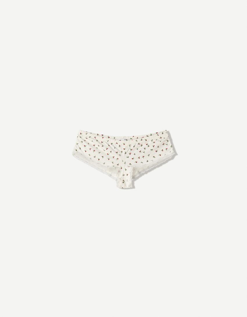 Braguita print flores-Blanco